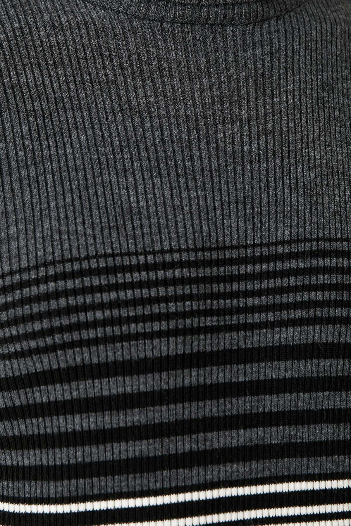 ژاکت بافتنی پایه یقه اسلیم فیت رنگ بلوک