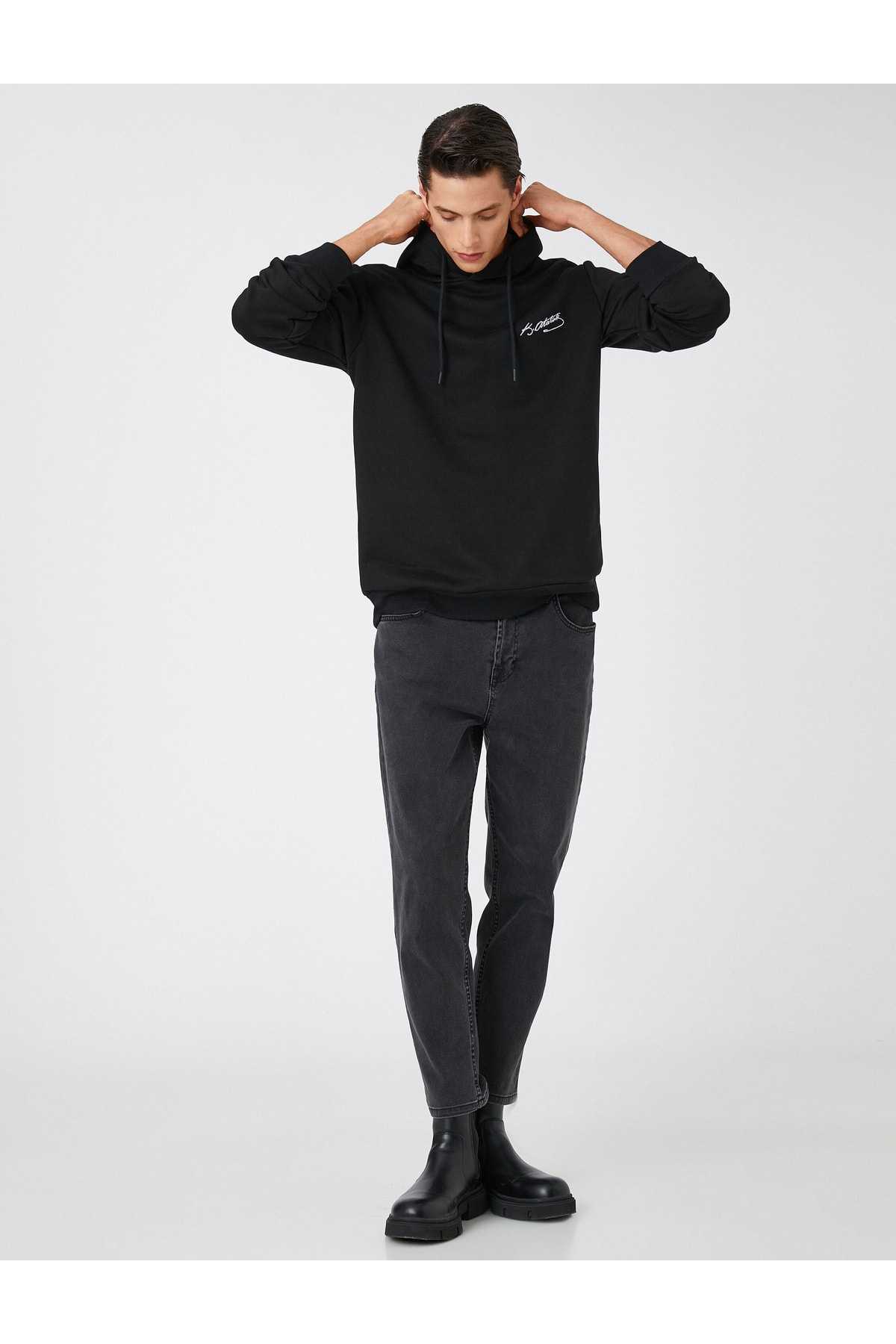 سویشرت کلاهدار با روبان چاپ شده آتاتورک