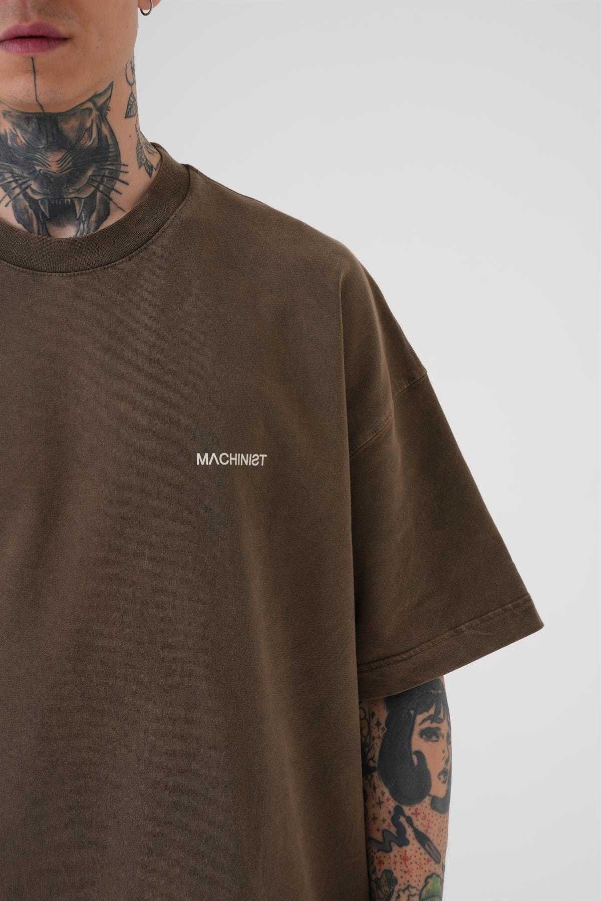 تیشرت یونیکس اوورسایز شسته شده لوکس پایه خاکستری