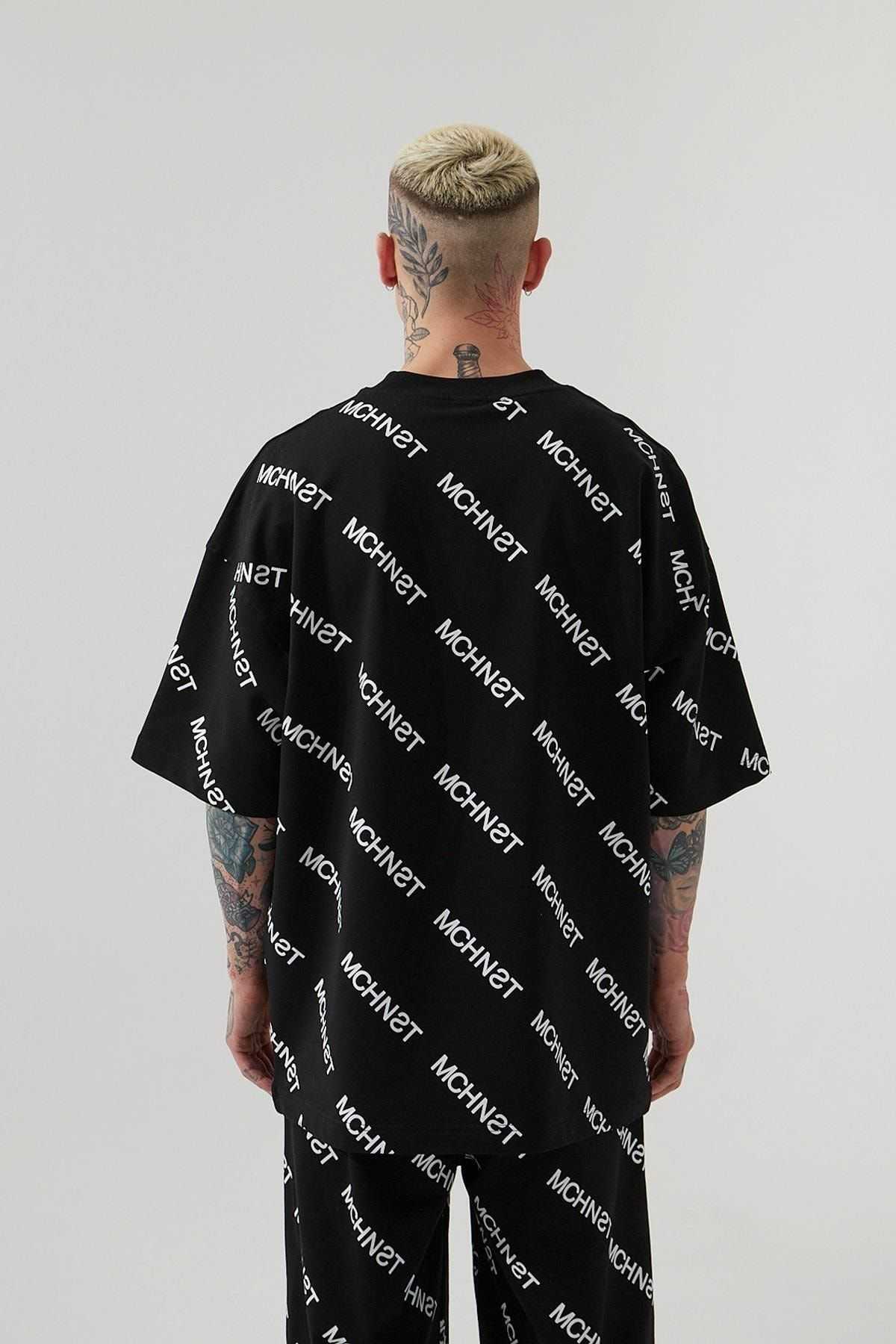 تیشرت یونیسکس Mchnst Angels Printed Grey