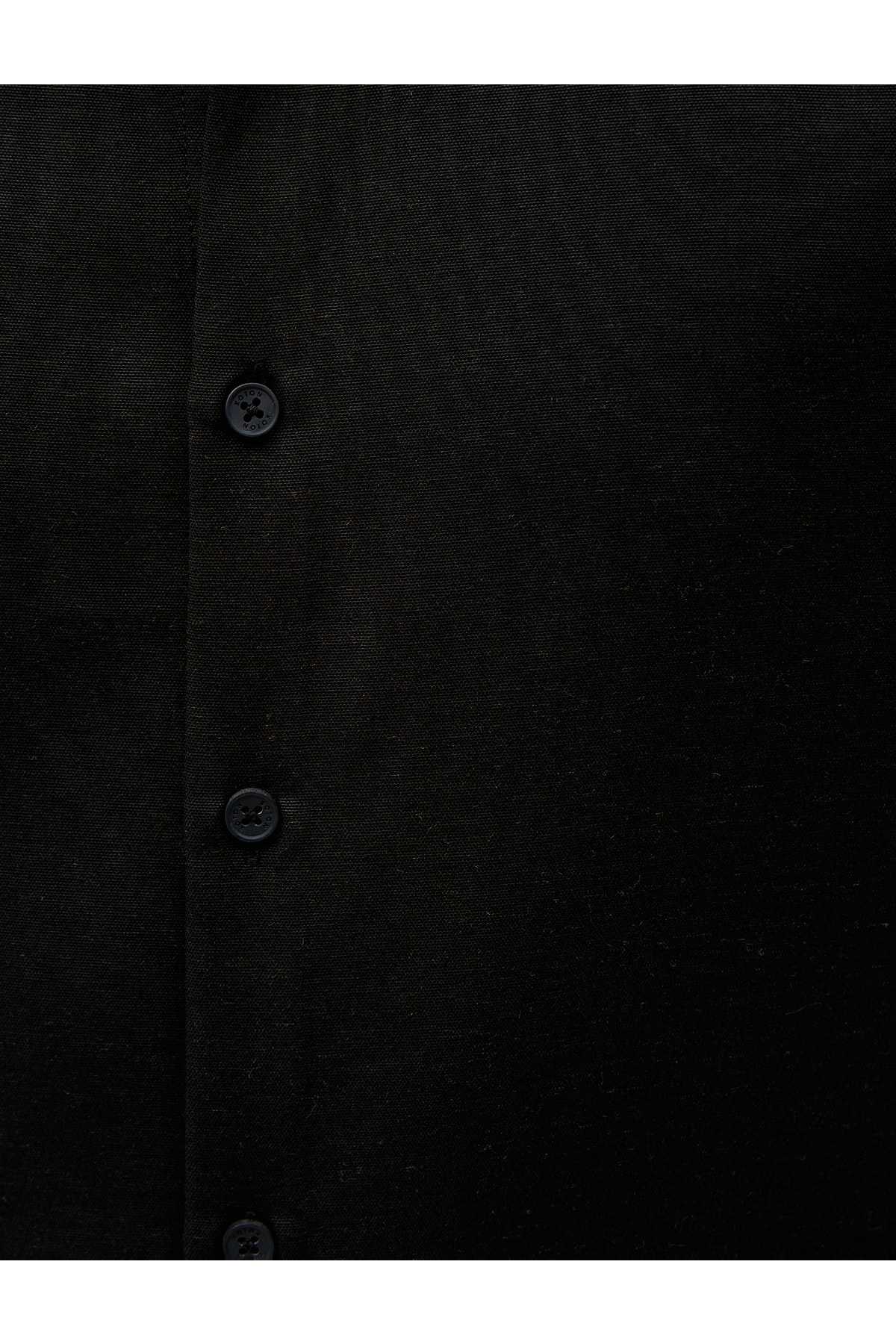 پیراهن اسپرت باریک با یقه کلاسیک آستین بلند غیر آهنی