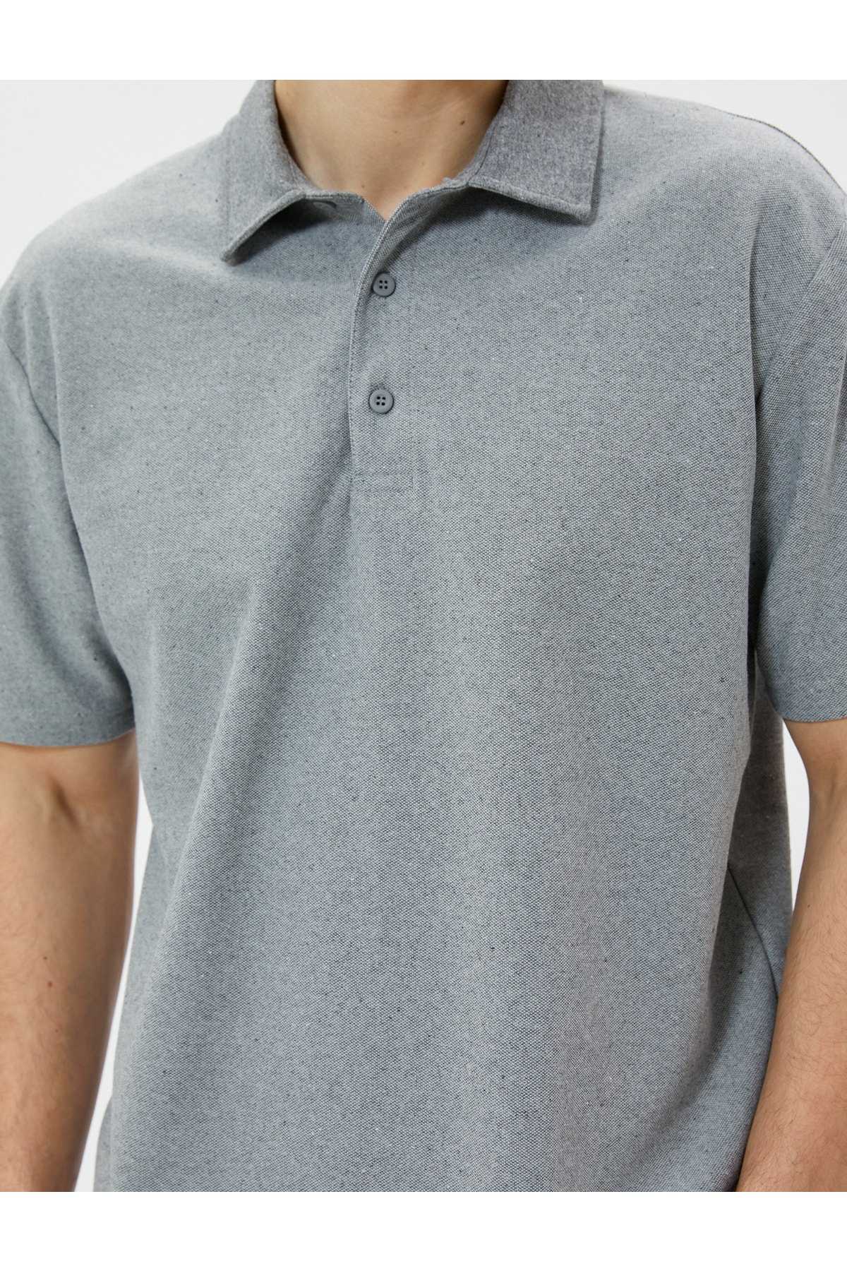 تیشرت پولو آستین کوتاه نخی