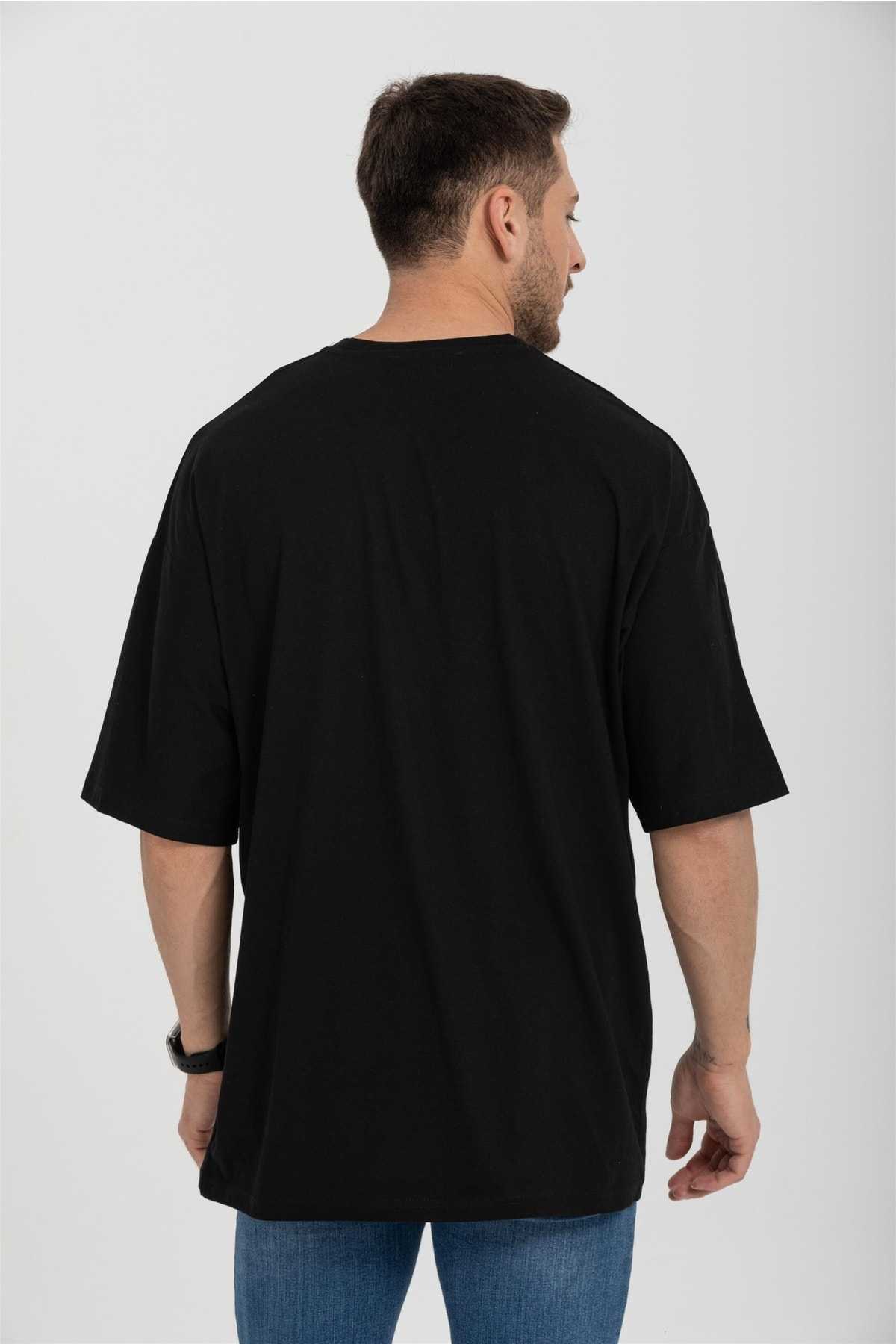 تیشرت سایز بزرگ R-5730 با یقه خدمه گلدوزی با جزئیات