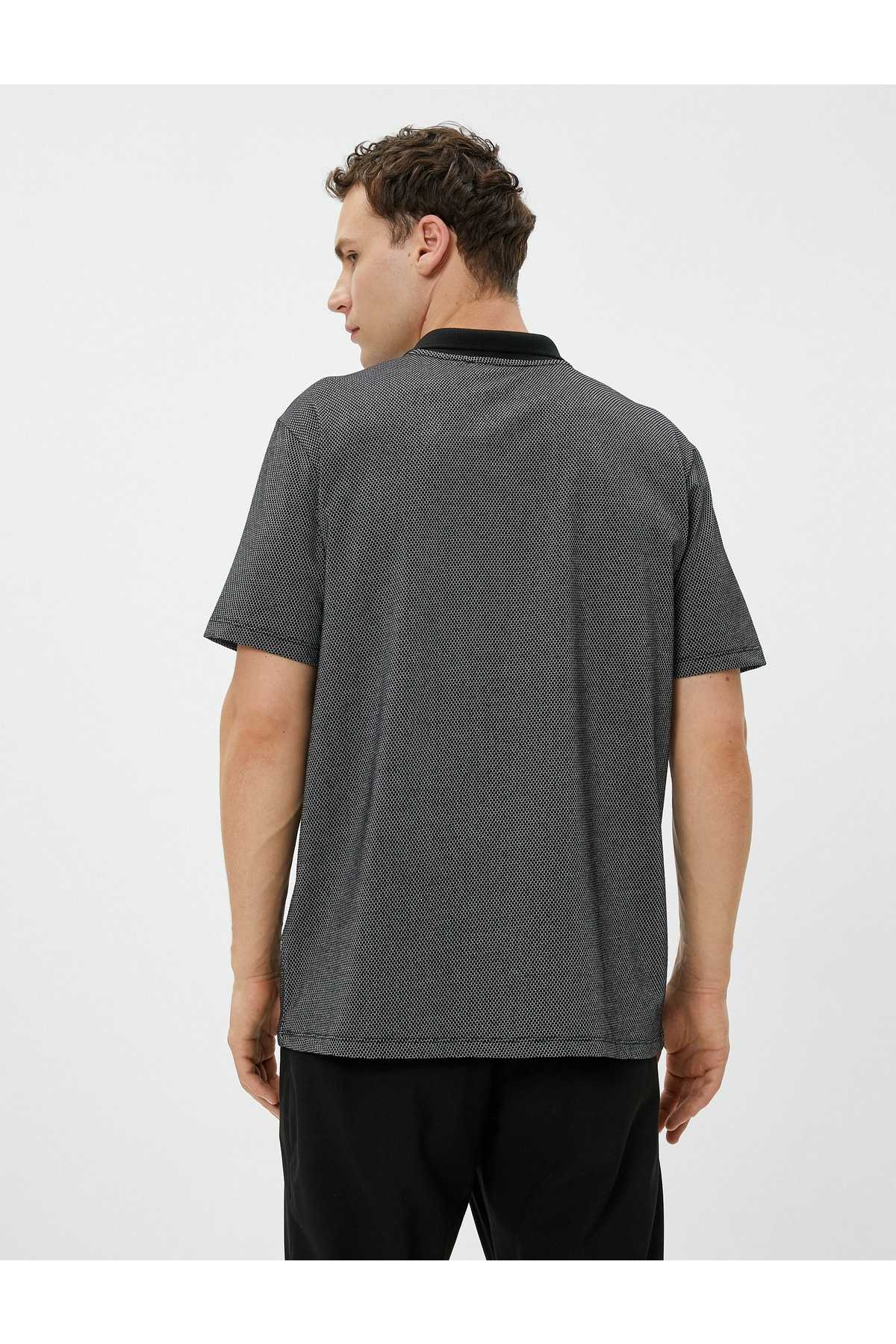 تیشرت یقه پولو پایه آستین کوتاه دکمه دار