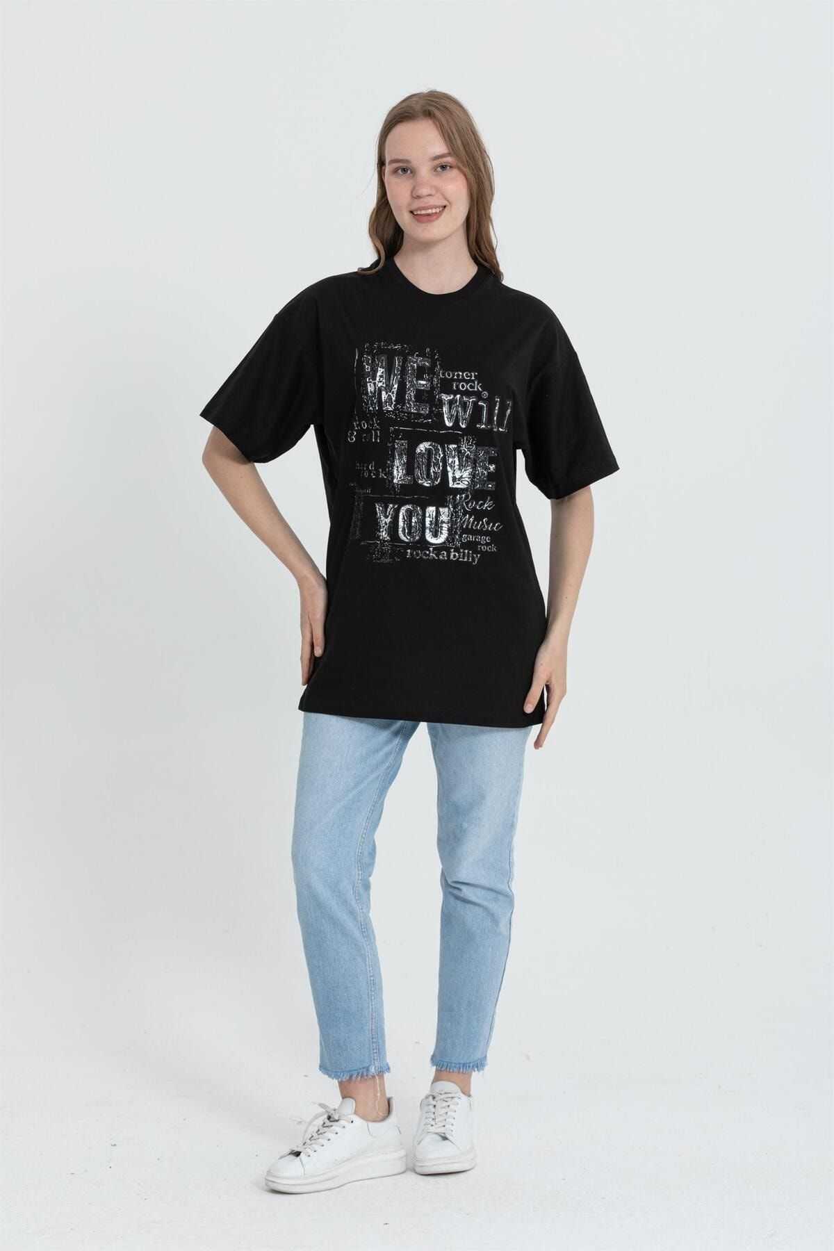 تیشرت با چاپ برجسته نقره R-5712