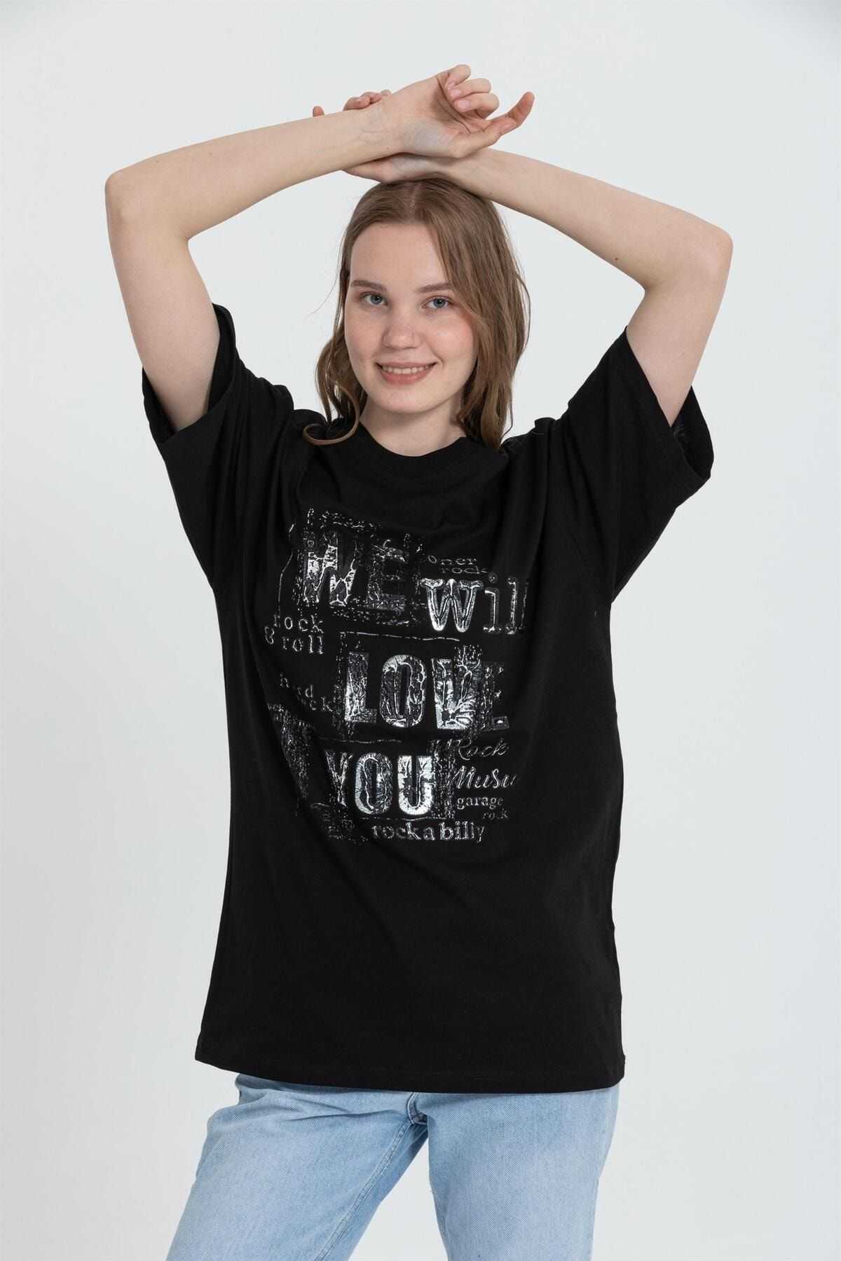 تیشرت با چاپ برجسته نقره R-5712