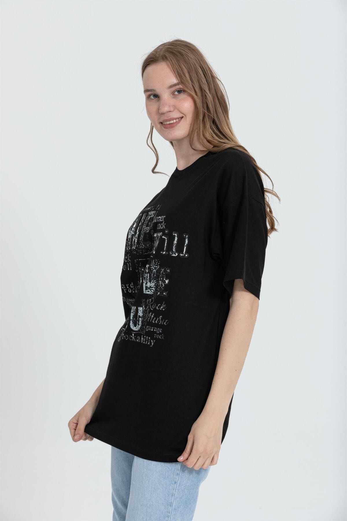 تیشرت با چاپ برجسته نقره R-5712