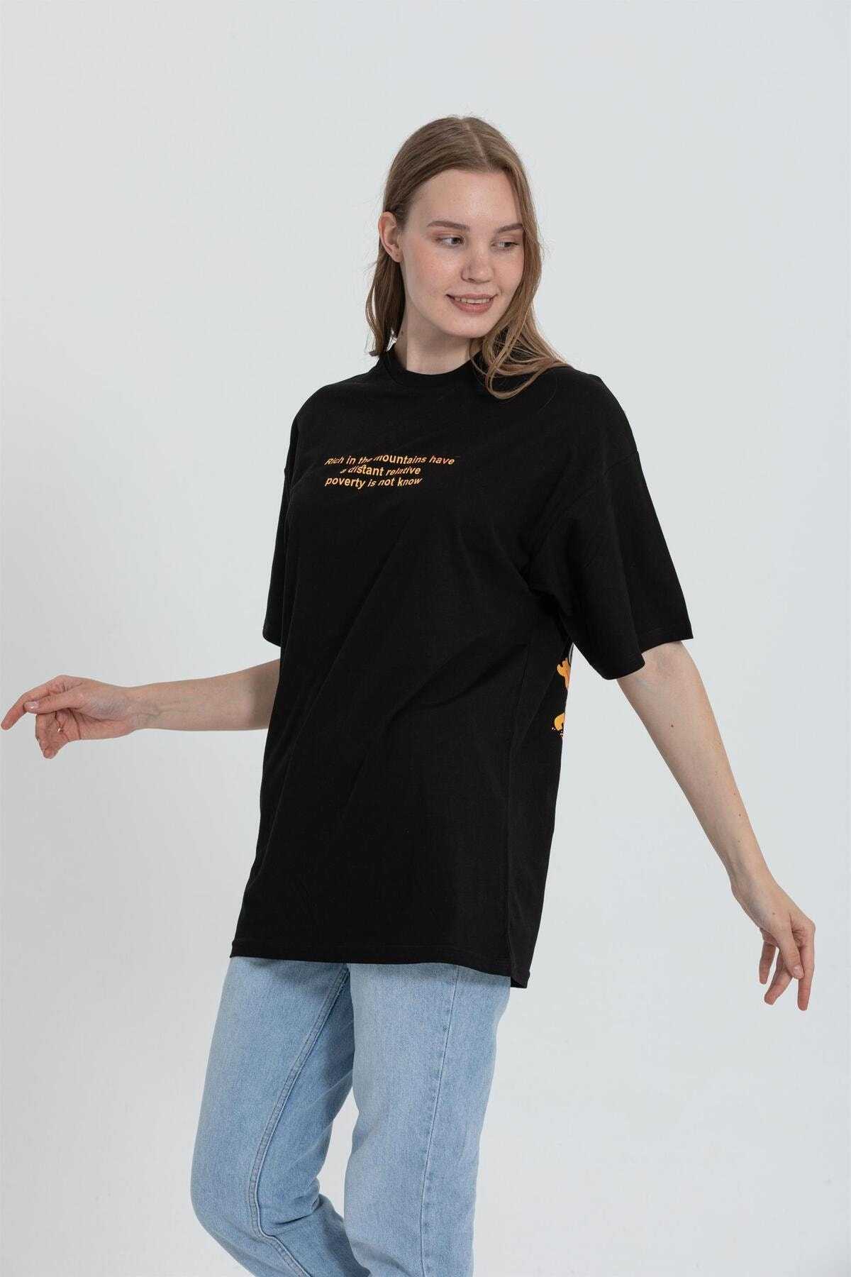 تیشرت سایز بزرگ پاندا یقه خدمه R-5724