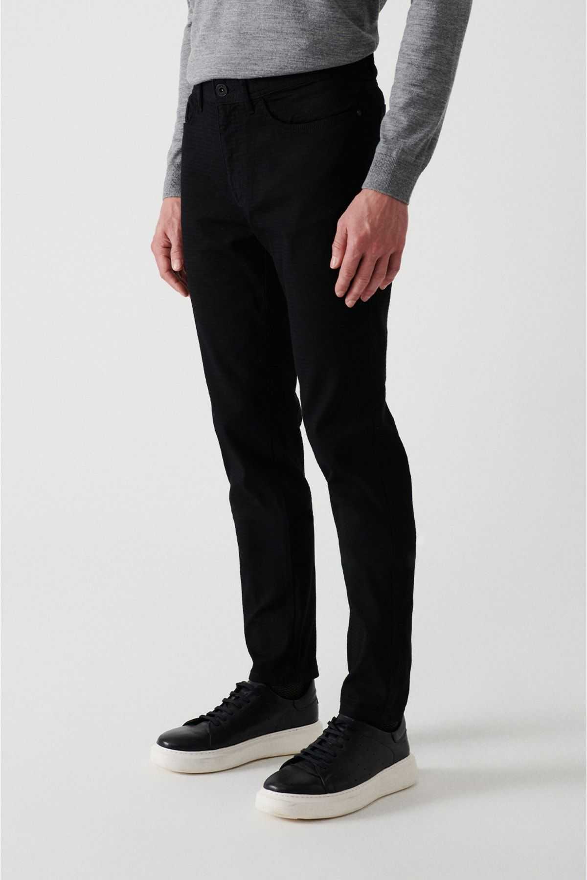شلوار بوم سنگی مردانه Dobby Lycra 5 Pocket Slim Fit Slim Fit Canvas