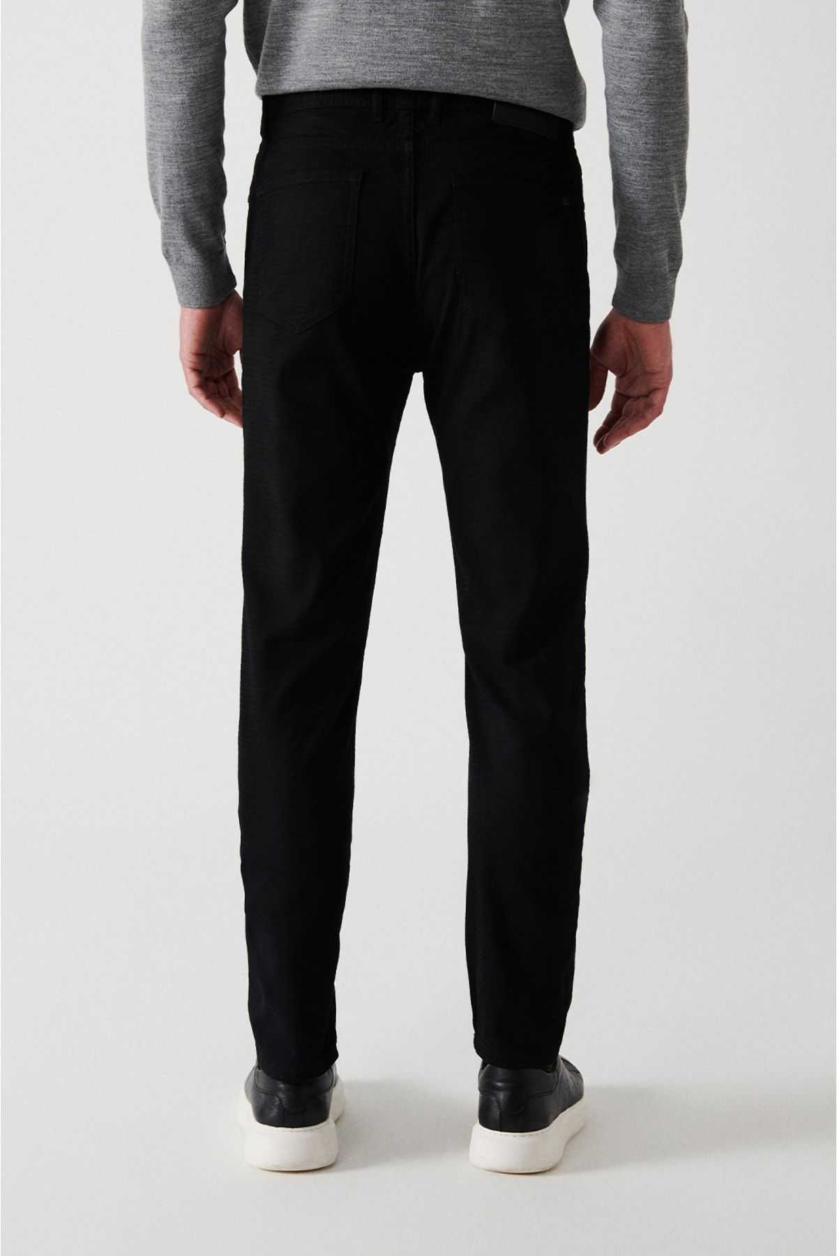 شلوار بوم سنگی مردانه Dobby Lycra 5 Pocket Slim Fit Slim Fit Canvas