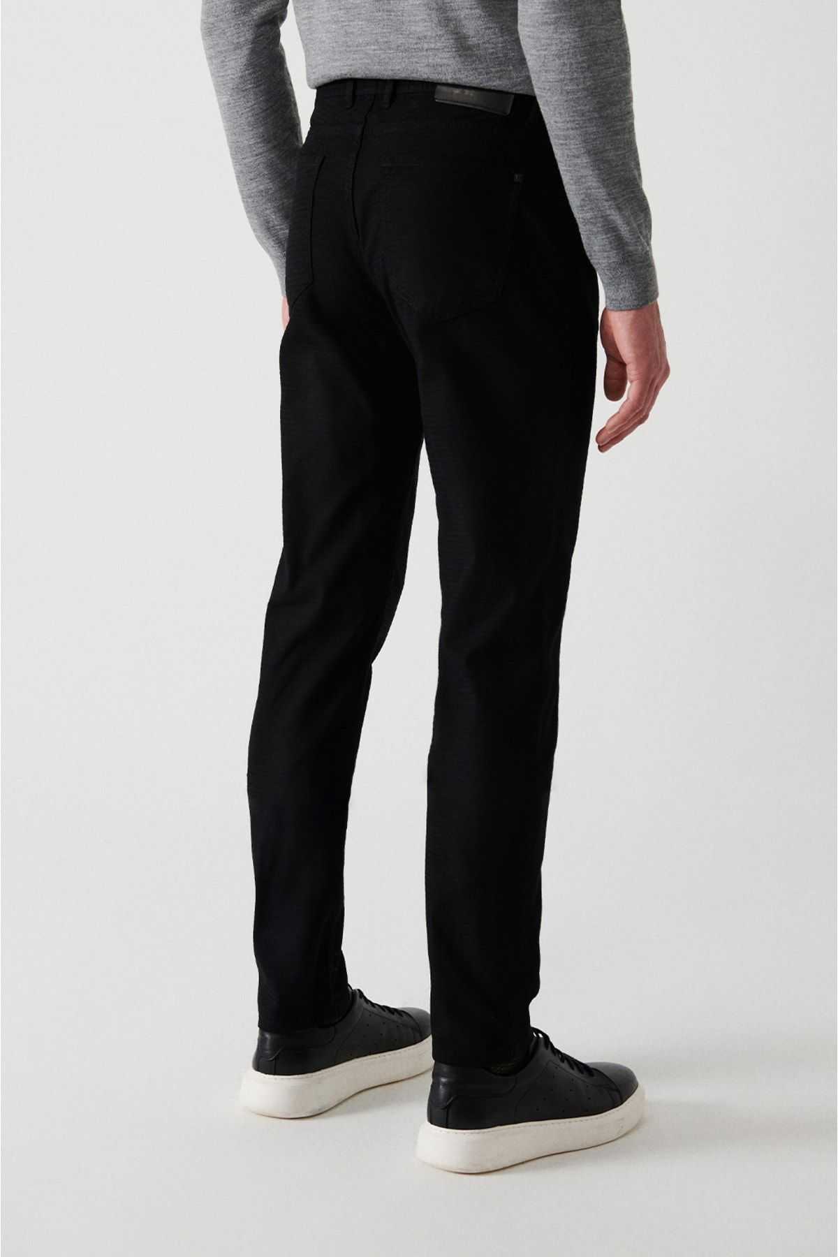 شلوار بوم سنگی مردانه Dobby Lycra 5 Pocket Slim Fit Slim Fit Canvas
