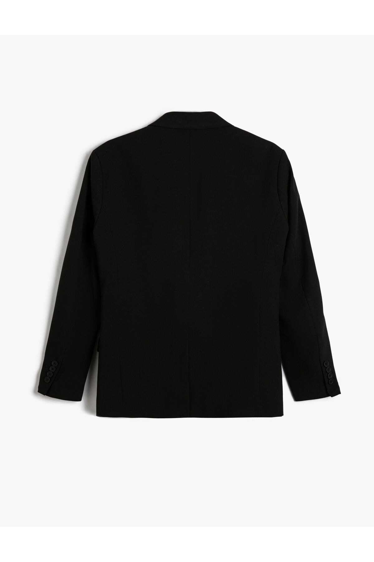 ژاکت بلیزر دو جیب دکمه دار