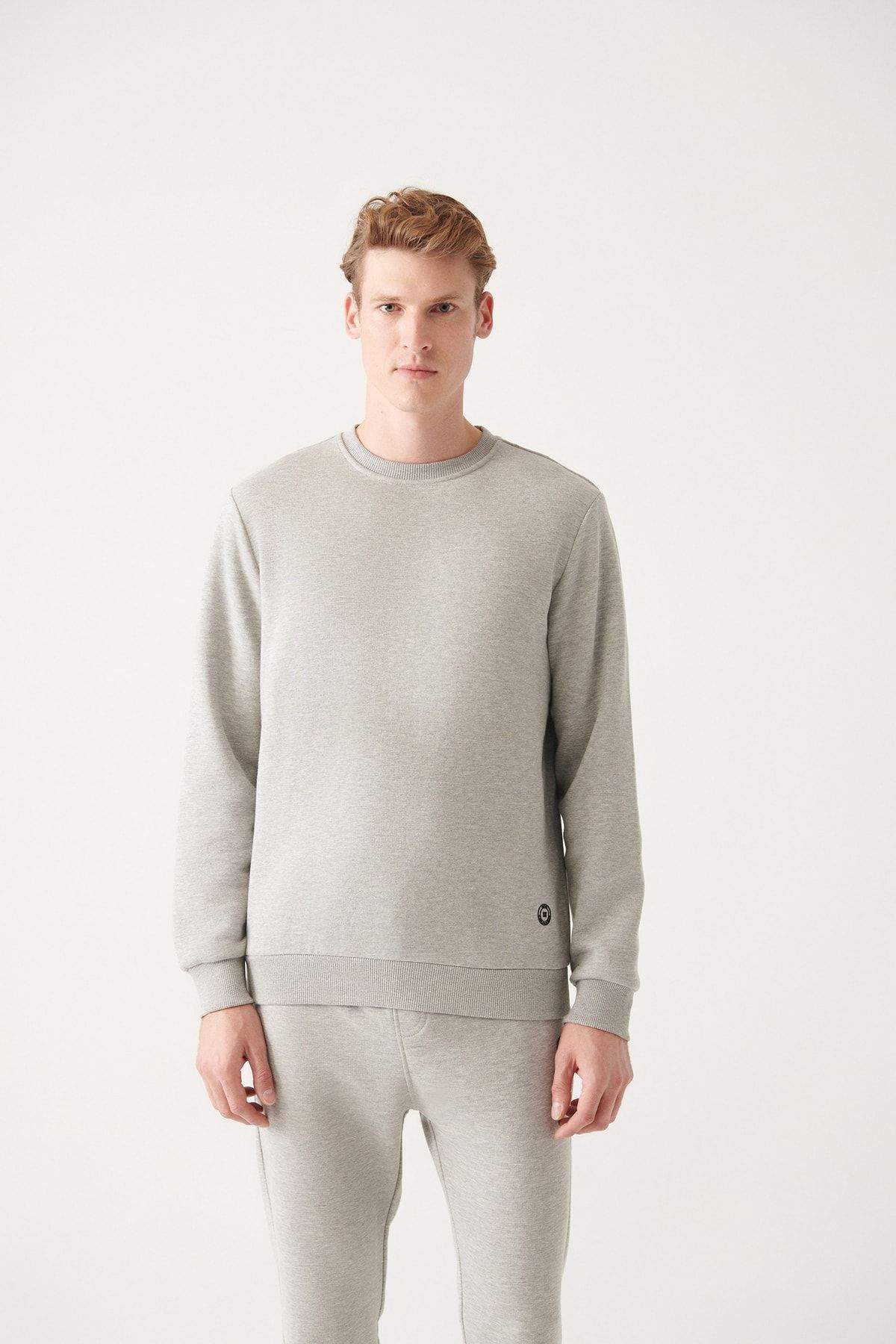 anthracite-crew-neck-3-thread-cotton-unisex-sweatshirt-with-fleece-inside
