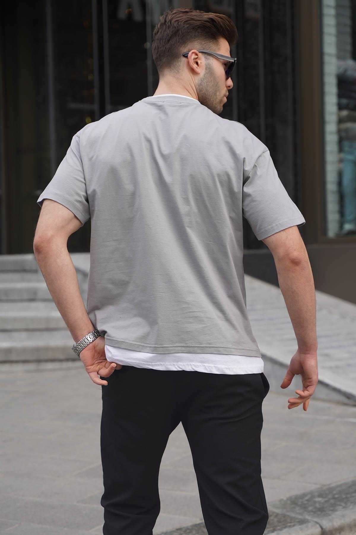 تیشرت مردانه ساده Claret Red Pieced