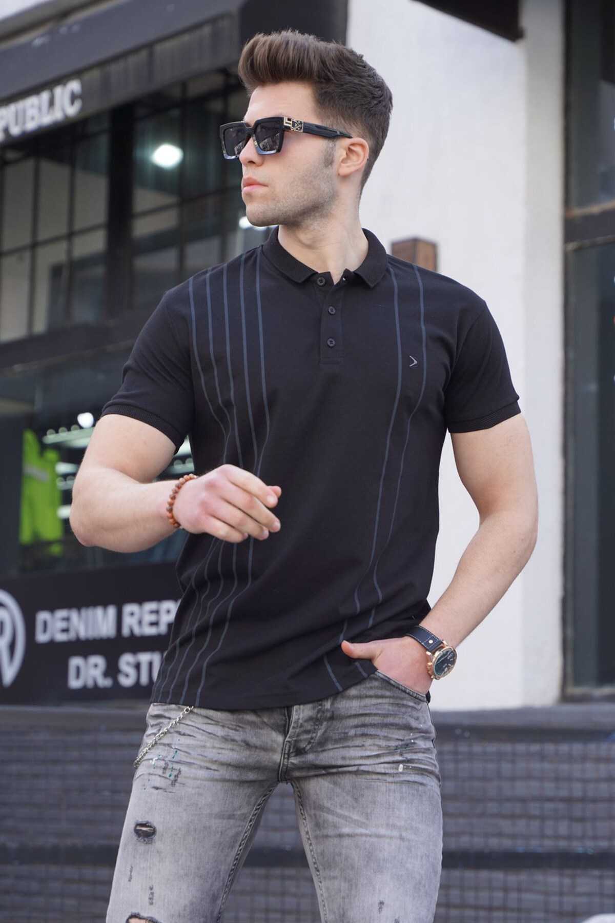 تیشرت یقه پولو مردانه سبز خاکی