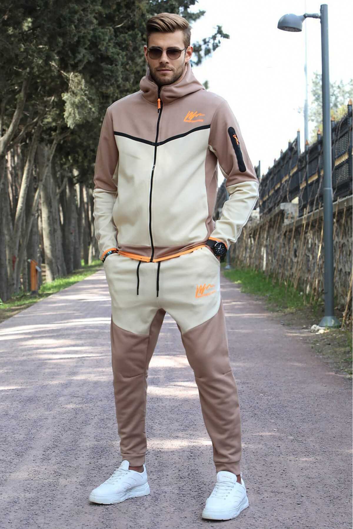 ست لباس ورزشی مردانه بژ