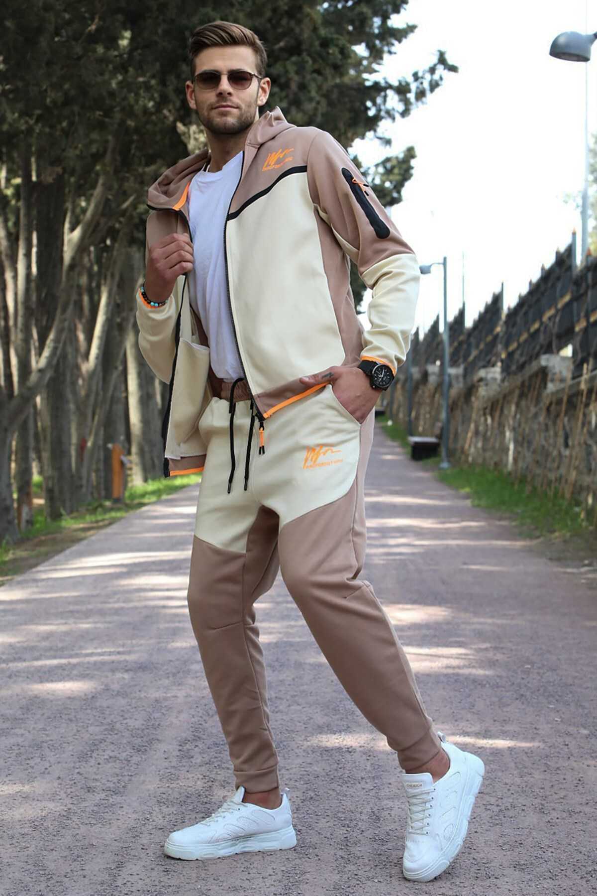 ست لباس ورزشی مردانه بژ