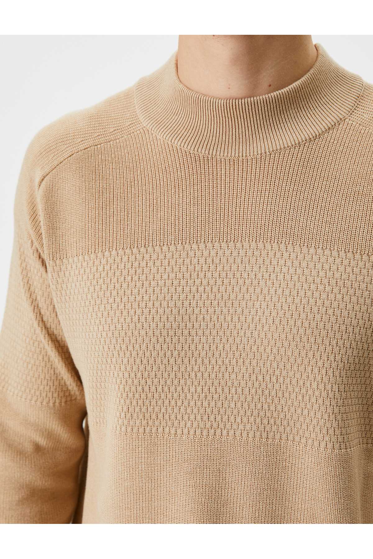 ژاکت بافتنی نیم یقه یقه اسلیم فیت بافت