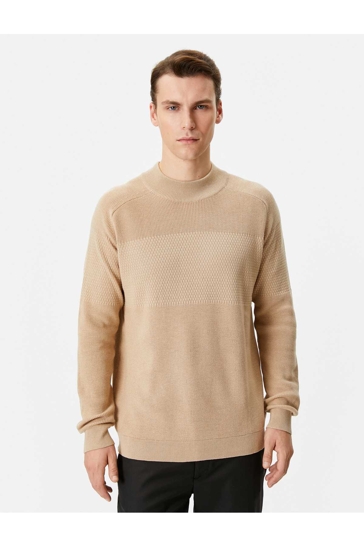 ژاکت بافتنی نیم یقه یقه اسلیم فیت بافت