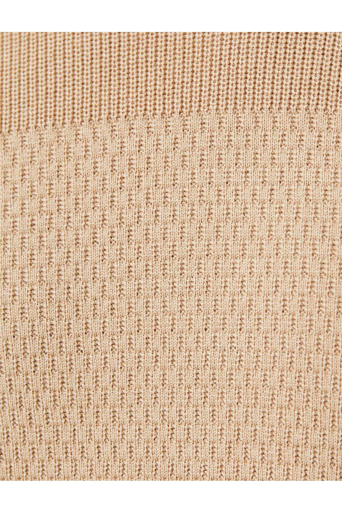 ژاکت بافتنی نیم یقه یقه اسلیم فیت بافت