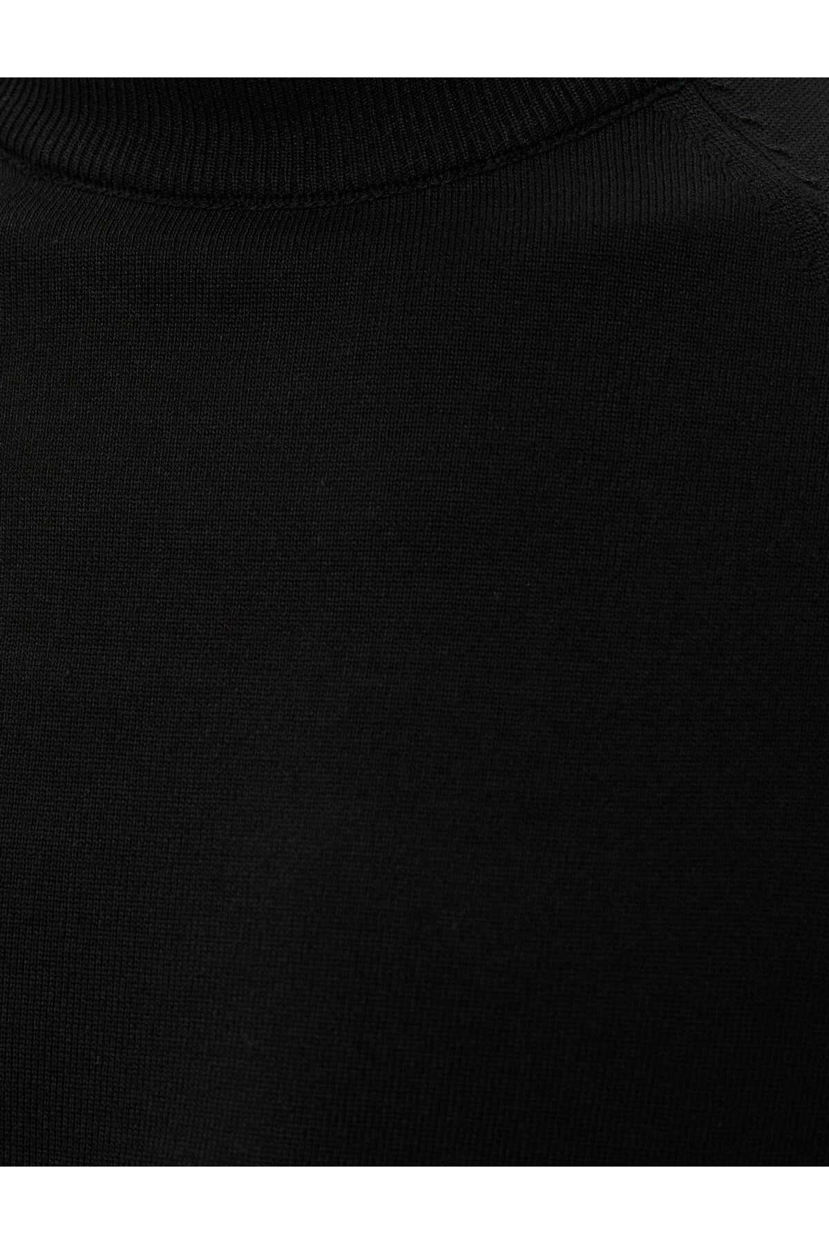 ژاکت نیمه یقه اسلیم لباس بافتنی آستین بلند