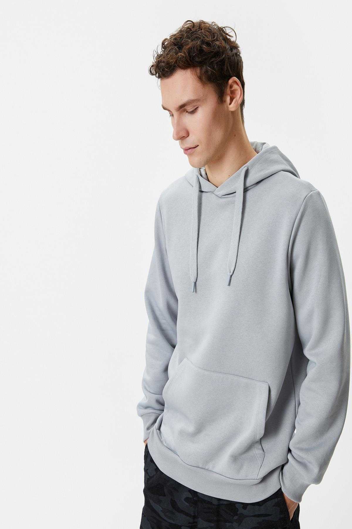 سویشرت کلاهدار جیبی کانگورو آستین بلند