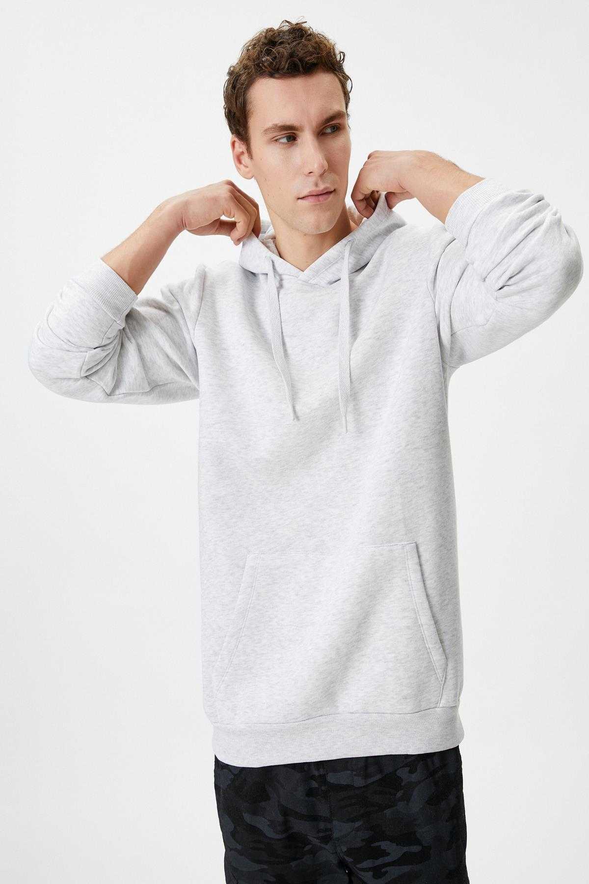 سویشرت کلاهدار جیبی کانگورو آستین بلند