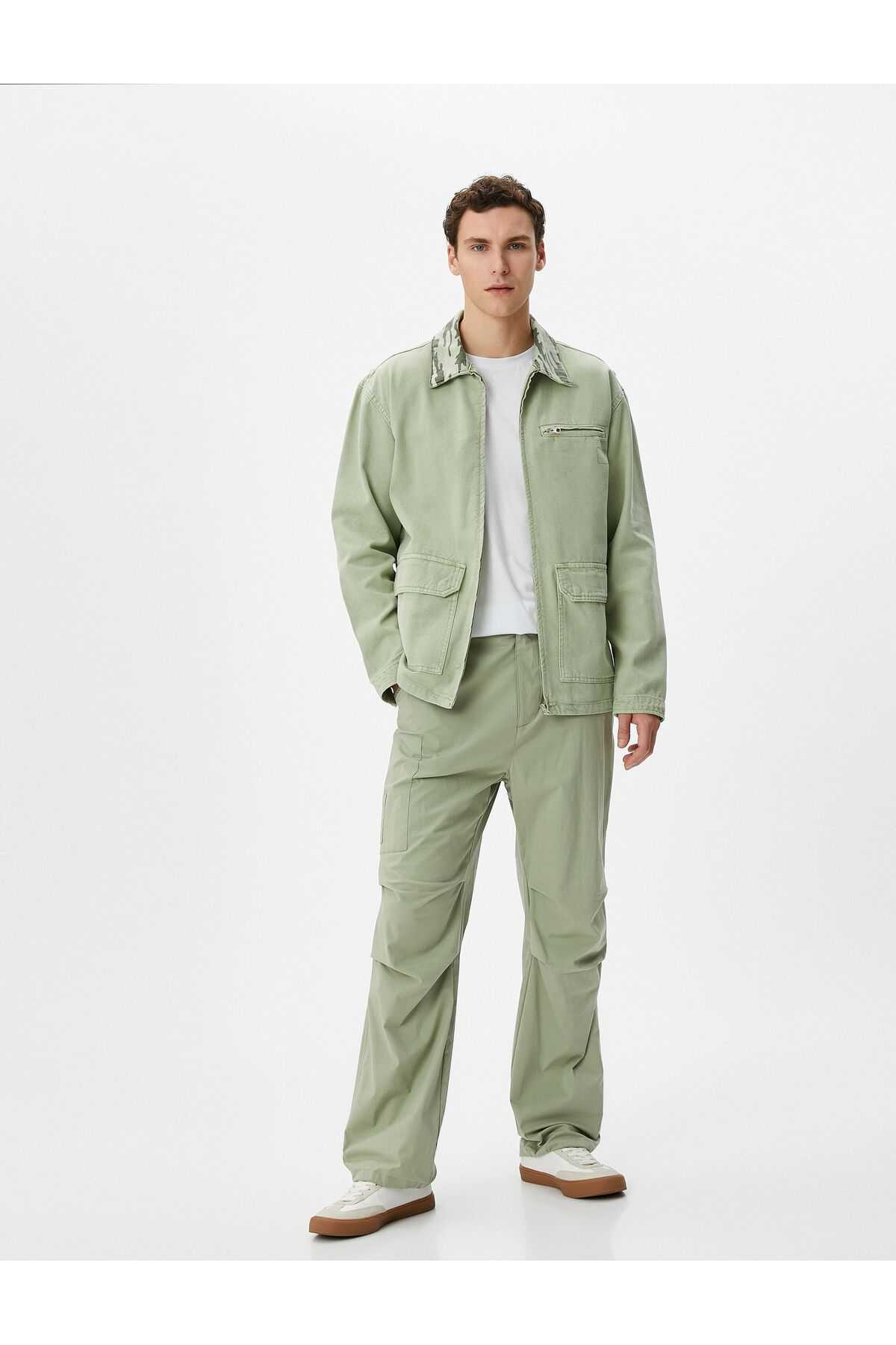 زیپ یقه یقه یقه ی استتار کت جین شسته