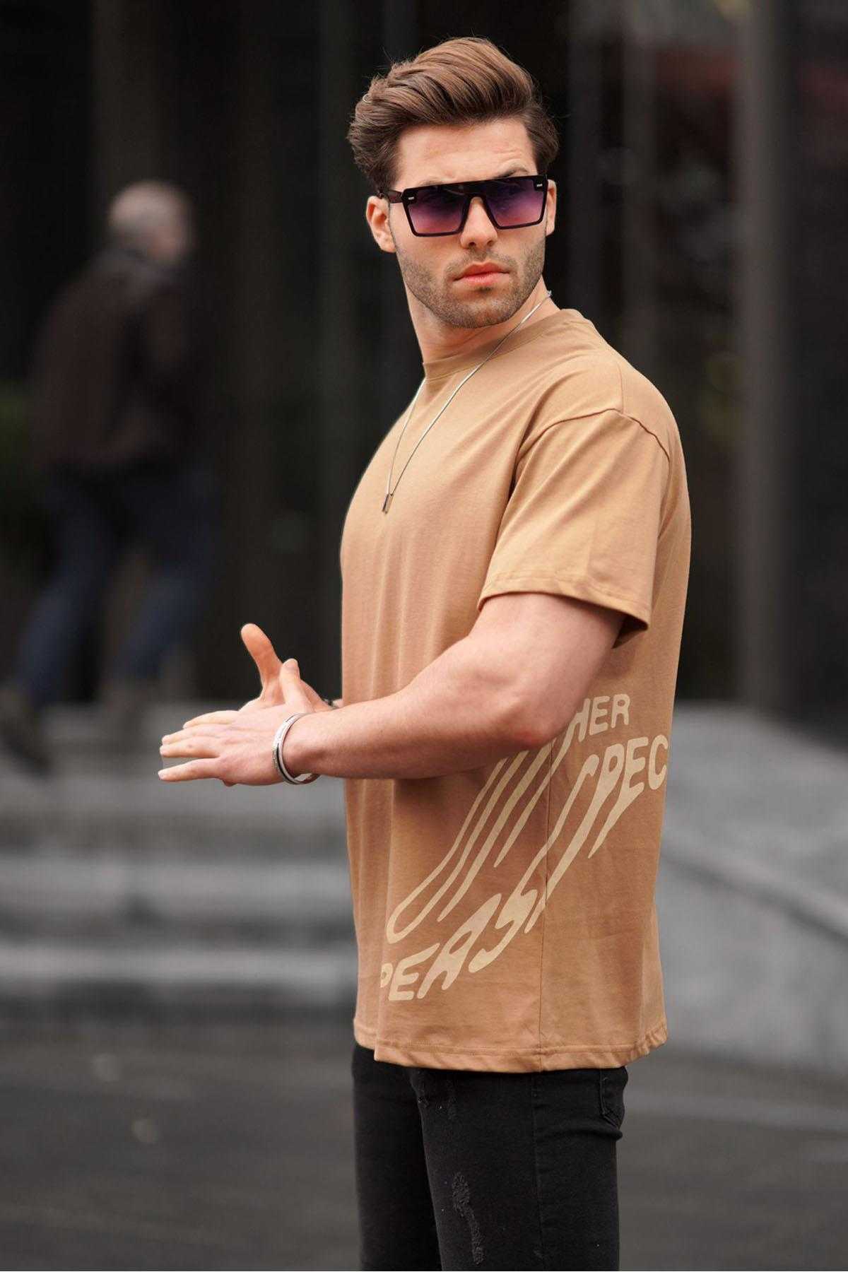 تیشرت مردانه طرح دار مشکی