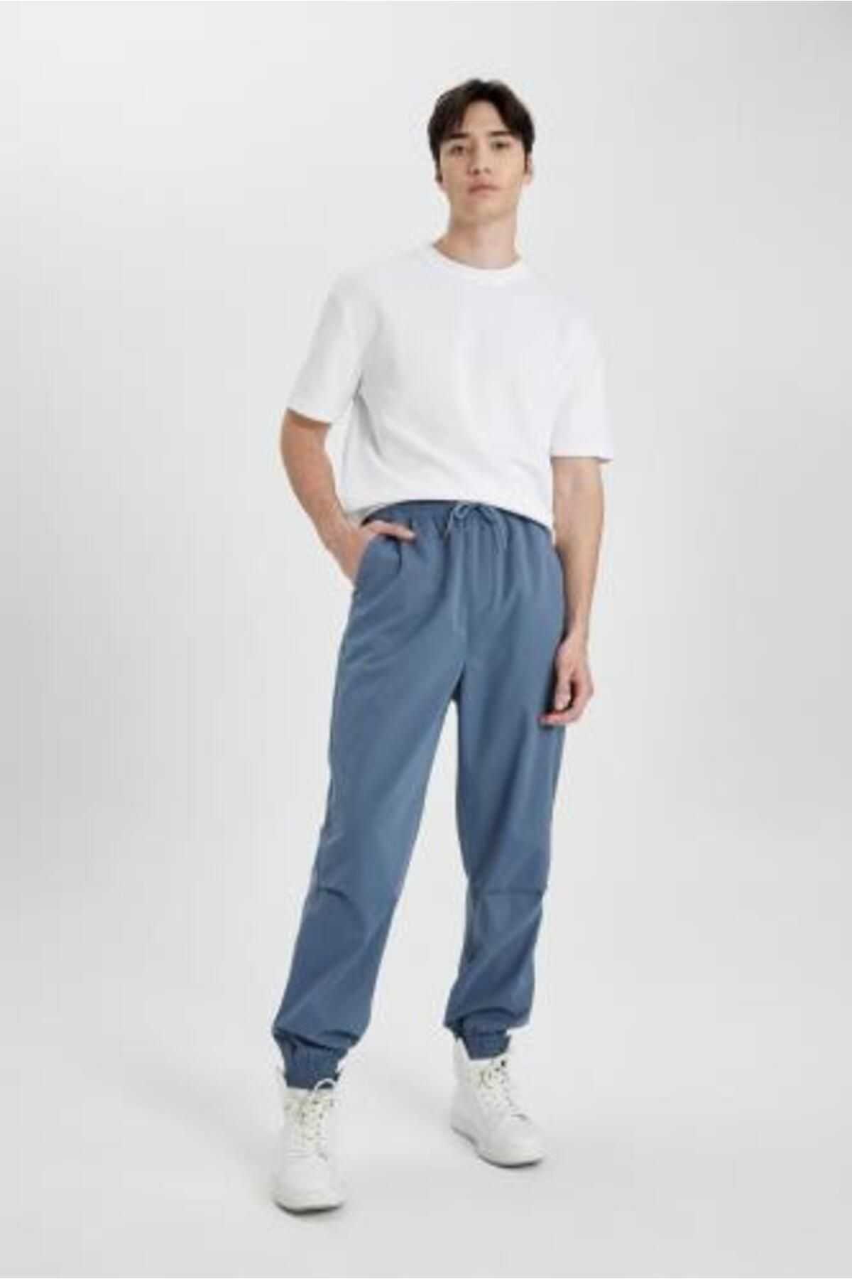 شلوار ساق بنددار الاستیک معمولی Jogger