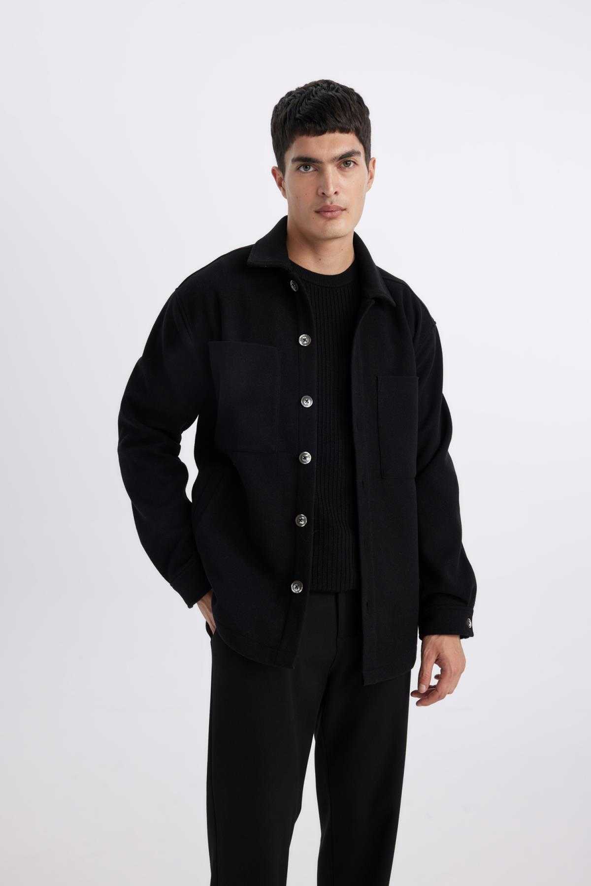 ژاکت پشمی یقه پولو Relax Fit