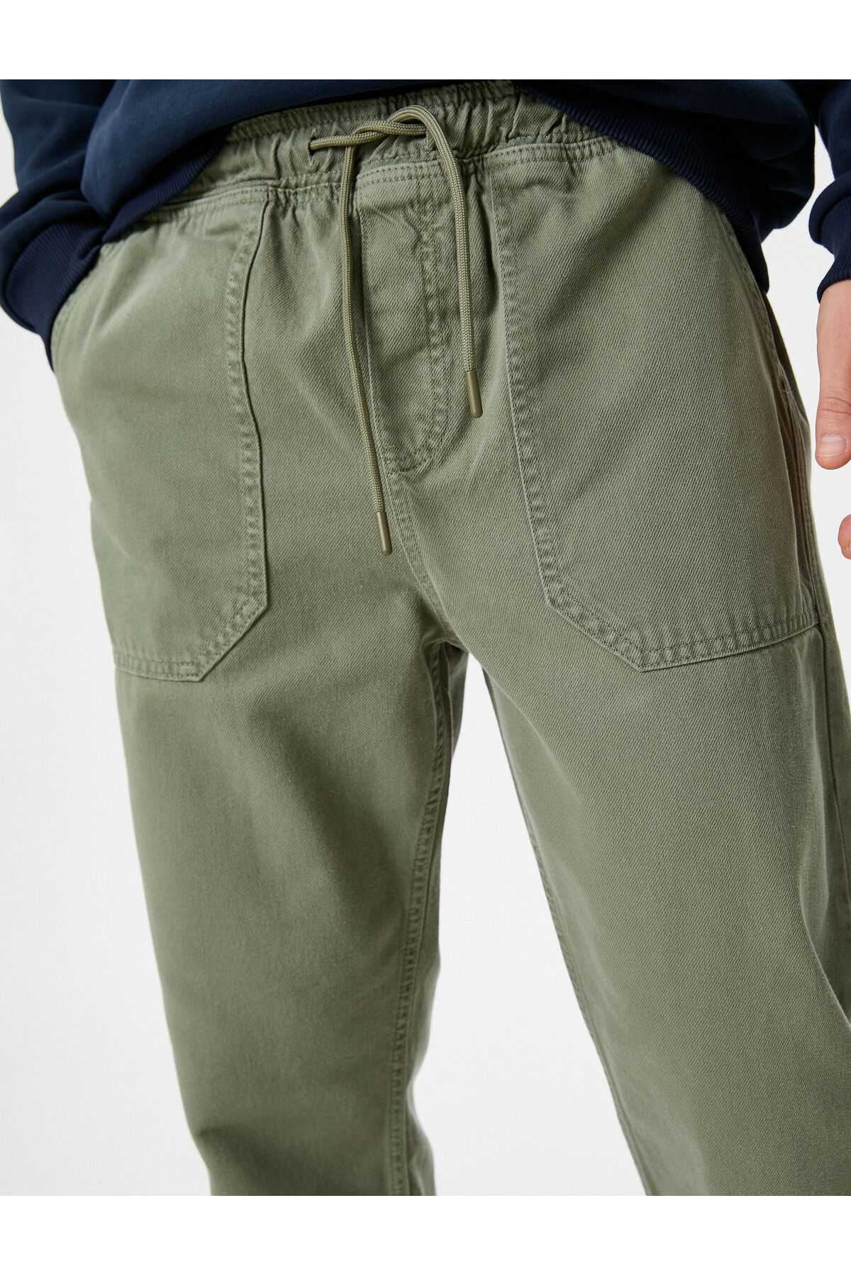 دور کمر شلوار توری جیب پنبه