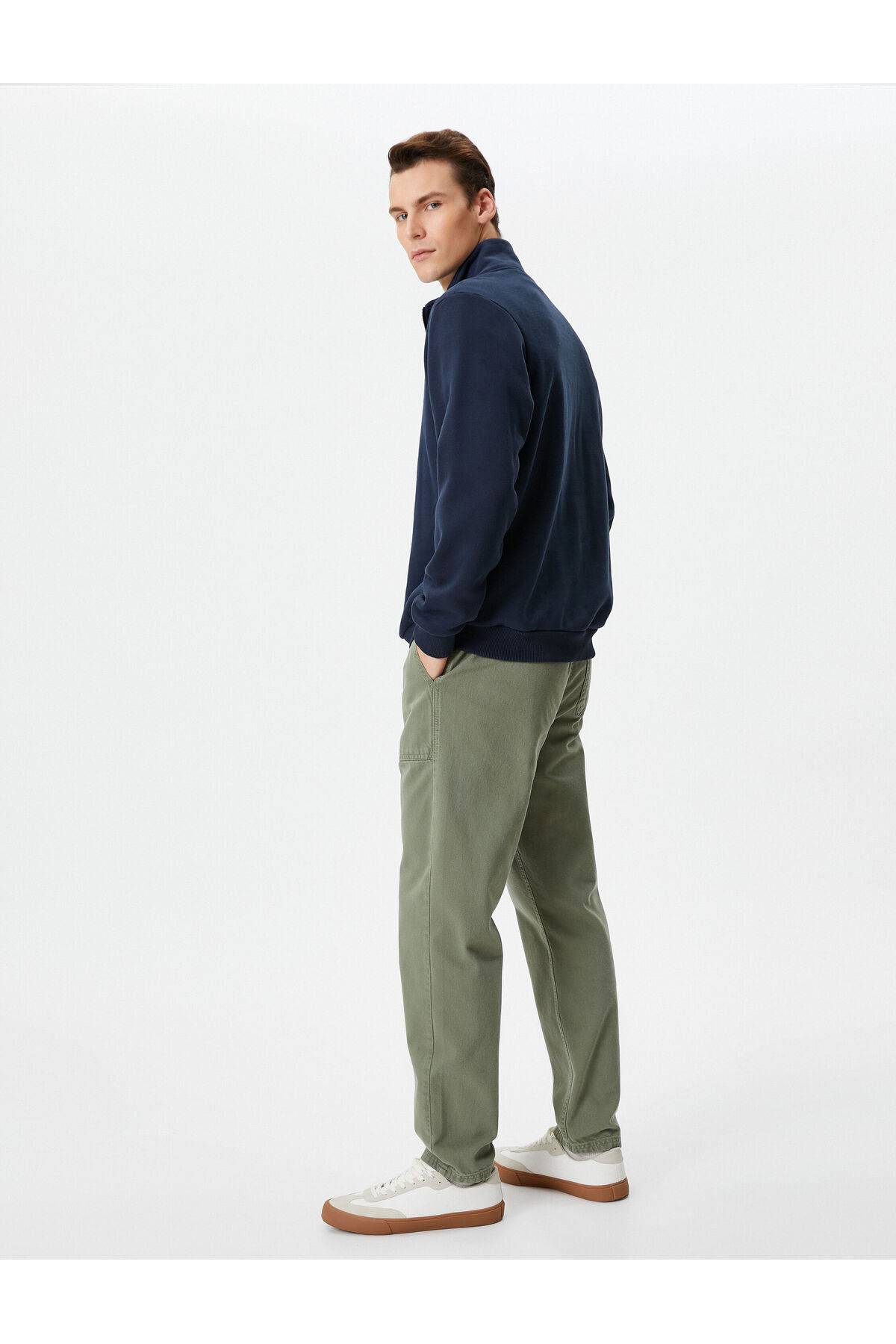 دور کمر شلوار توری جیب پنبه