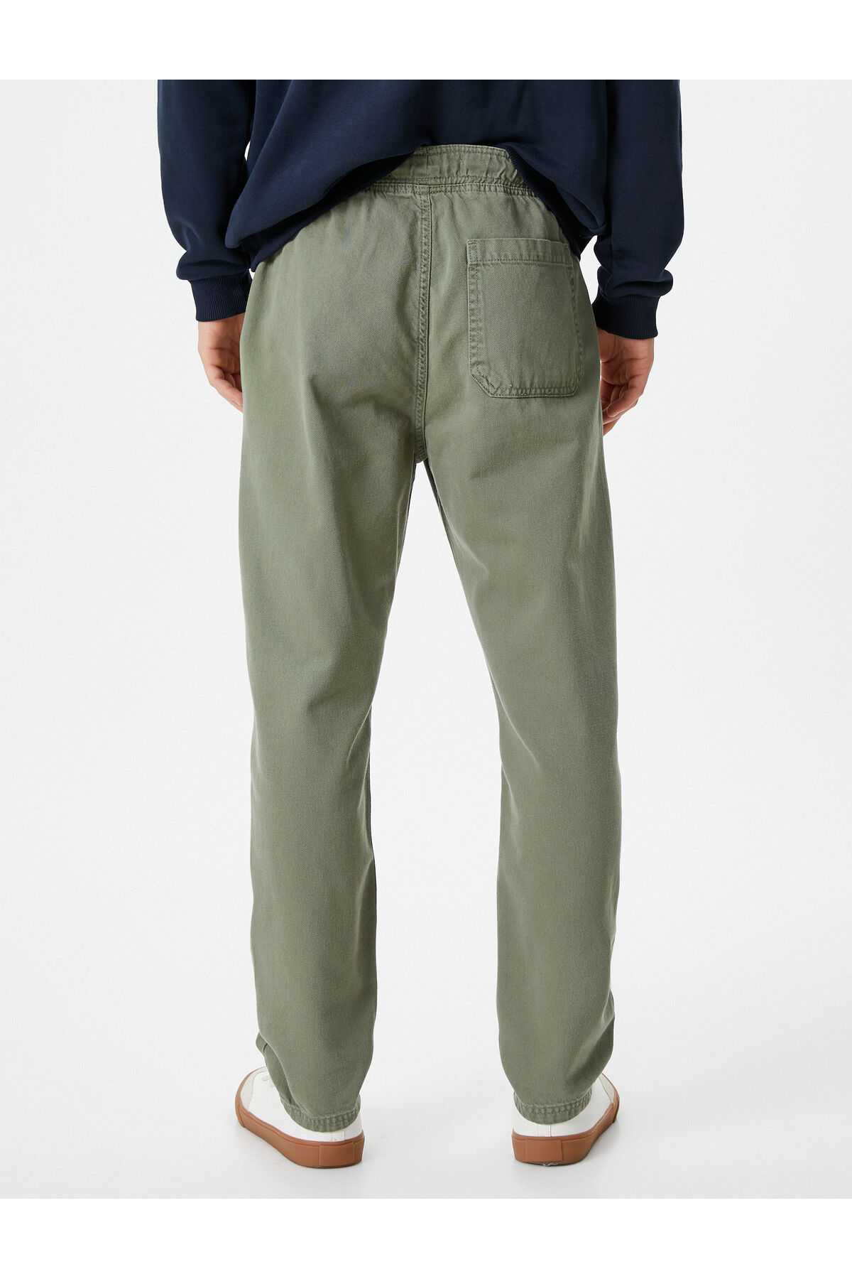 دور کمر شلوار توری جیب پنبه