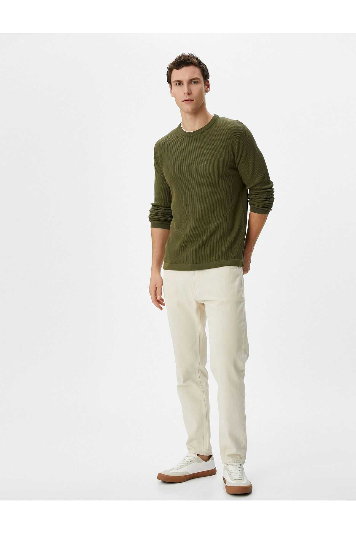 پارچه بافتنی یقه خدمه پایه ژاکت نخی