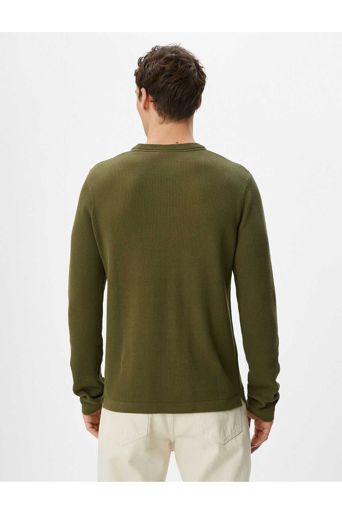 پارچه بافتنی یقه خدمه پایه ژاکت نخی