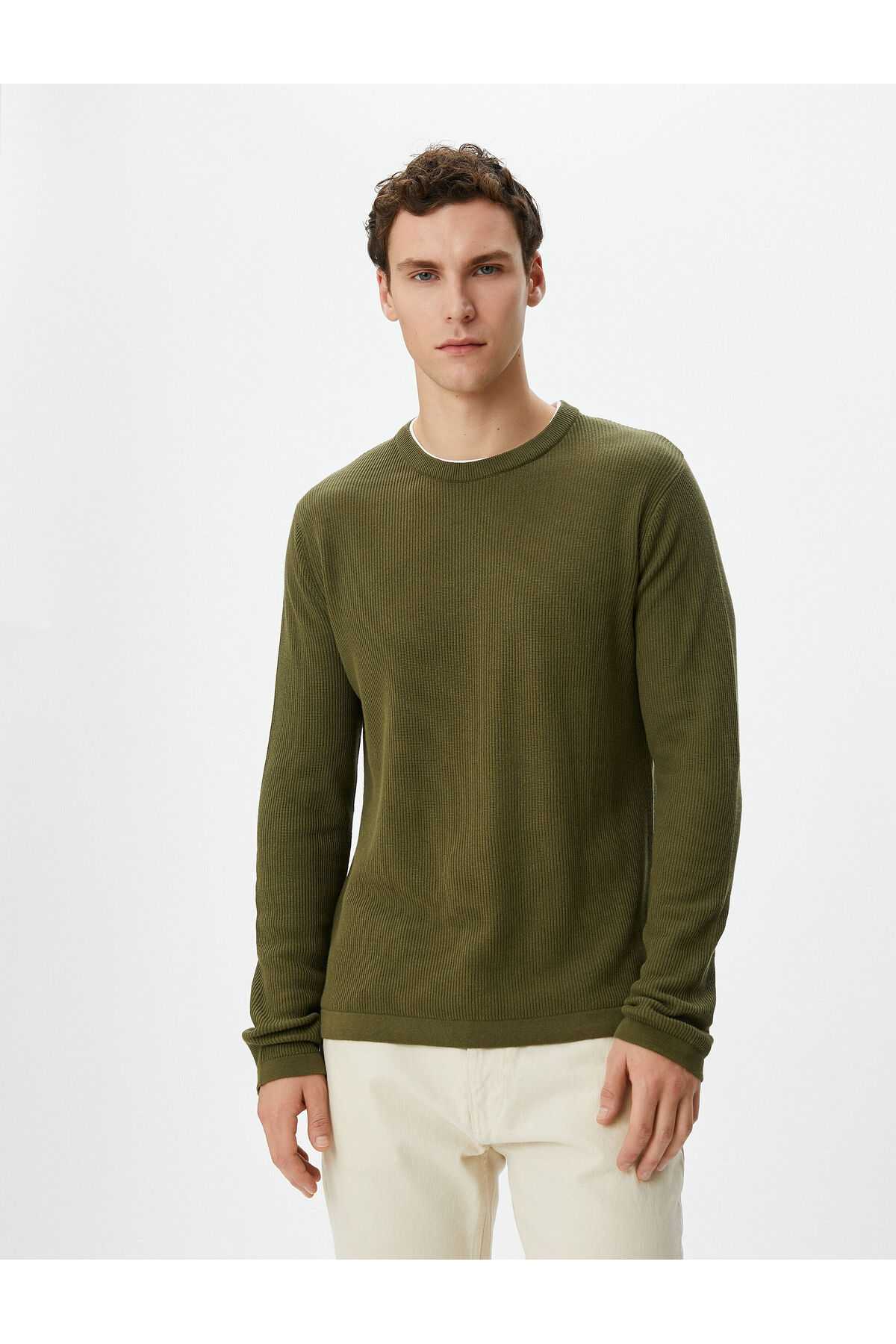 پارچه بافتنی یقه خدمه پایه ژاکت نخی