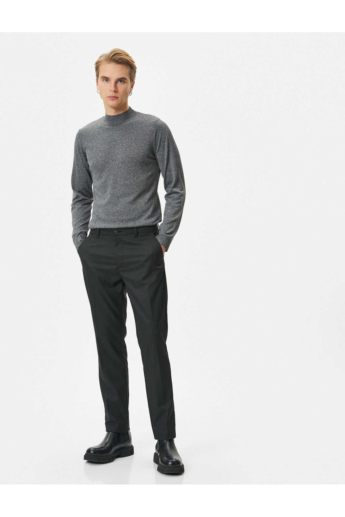 ژاکت نیم یقه یقه اسلیم فیت ذوب شده