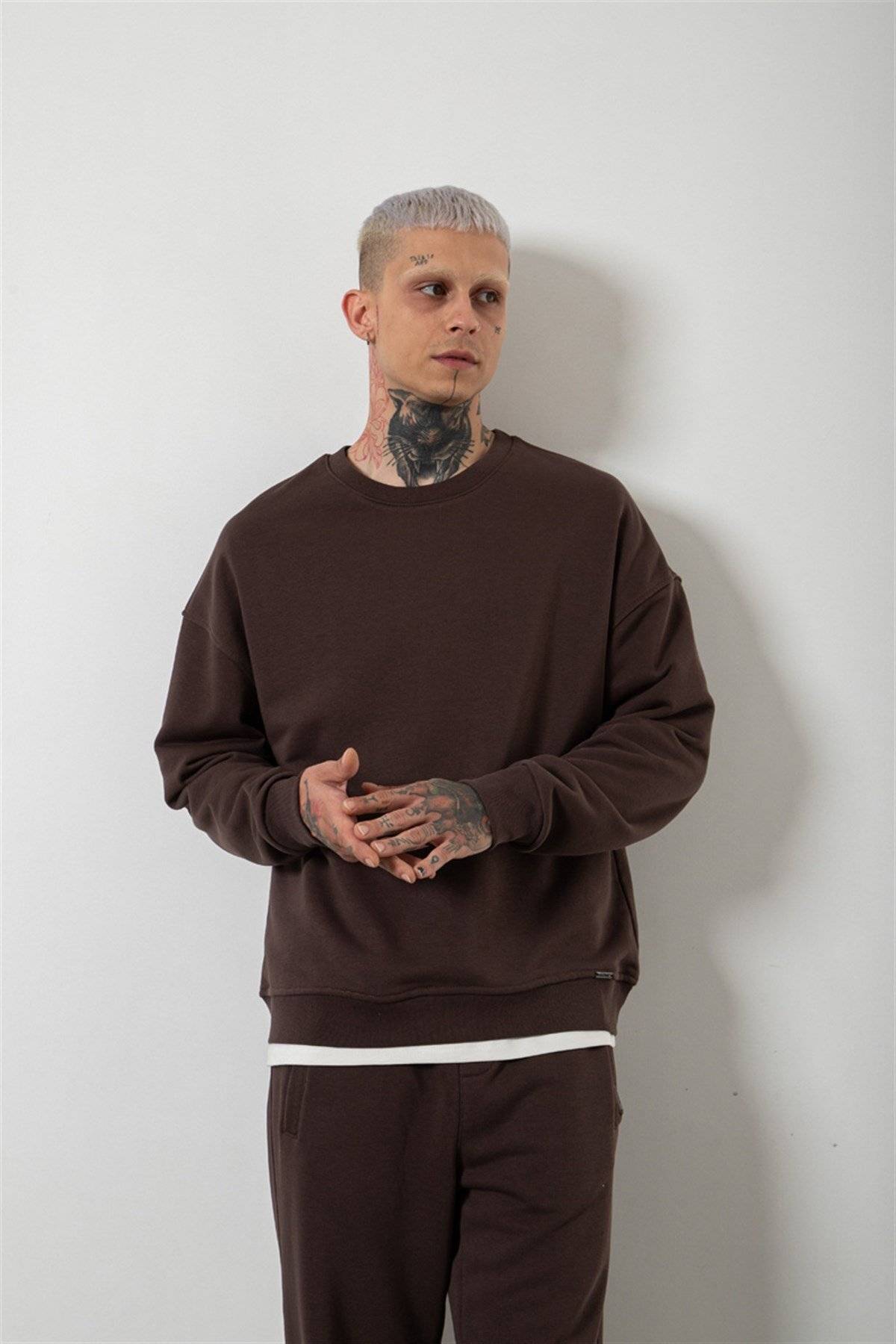 سویشرت مردانه پایه جامد خاکستری روشن