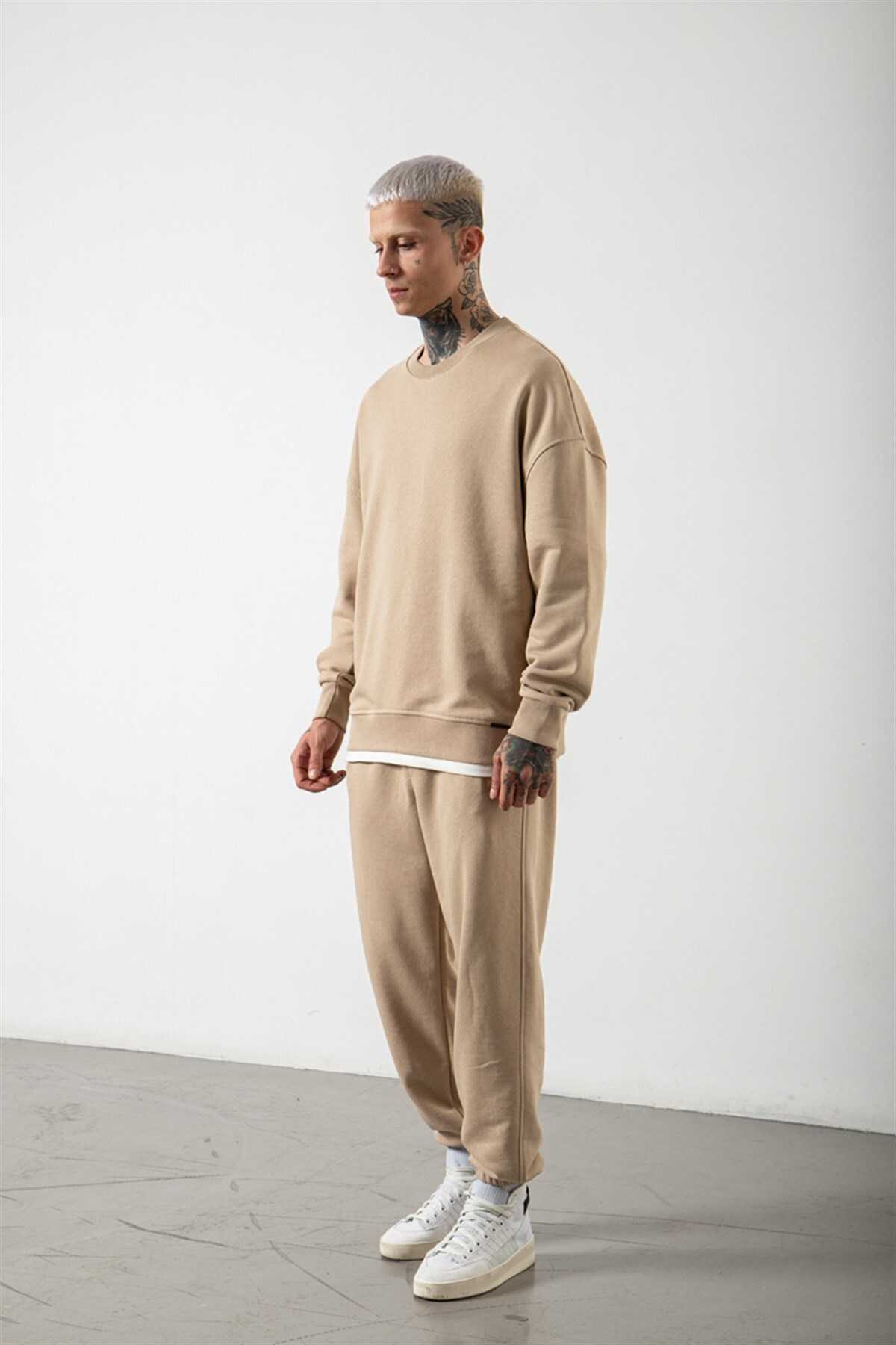 سویشرت مردانه پایه جامد خاکستری روشن