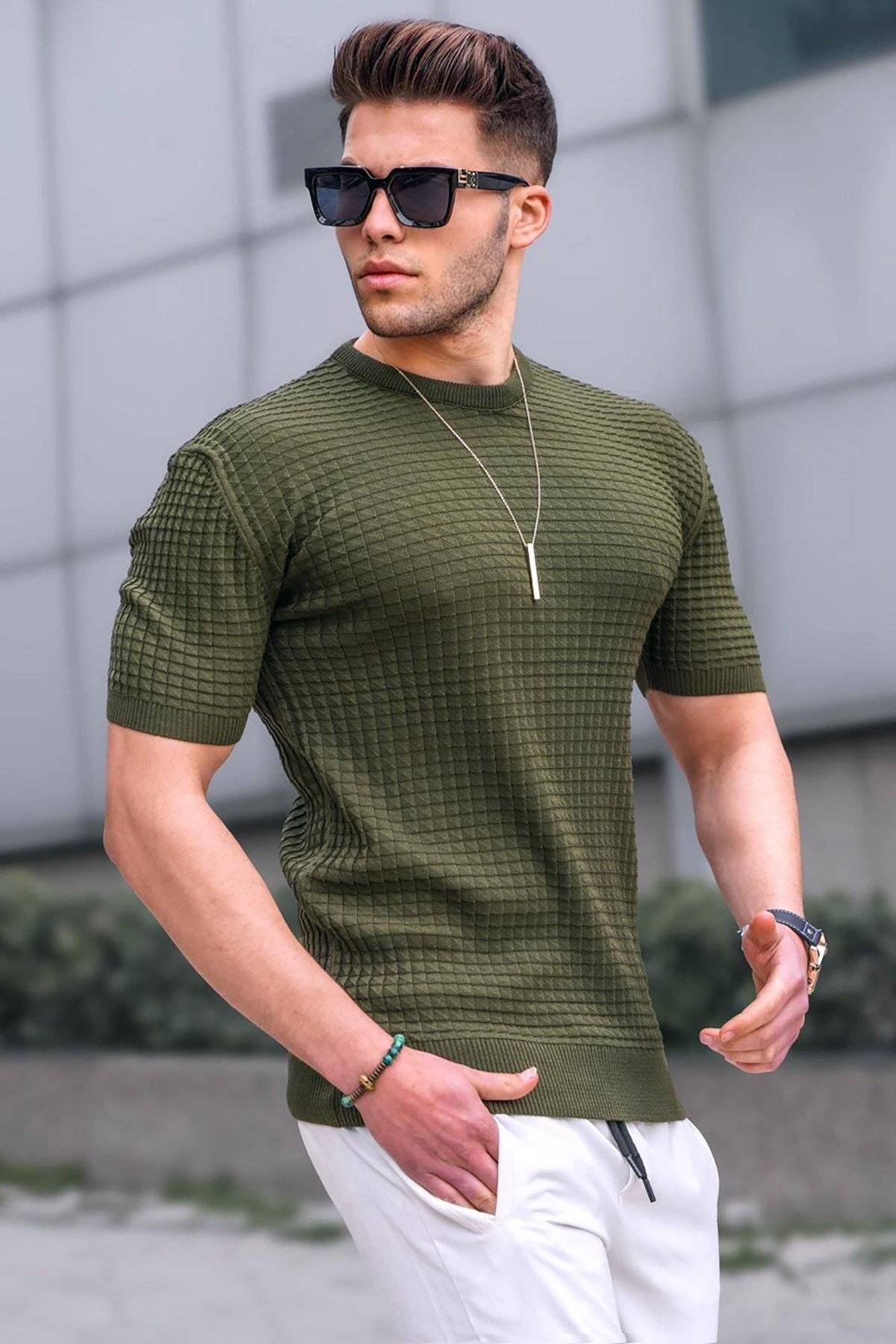 تیشرت مردانه خاکی