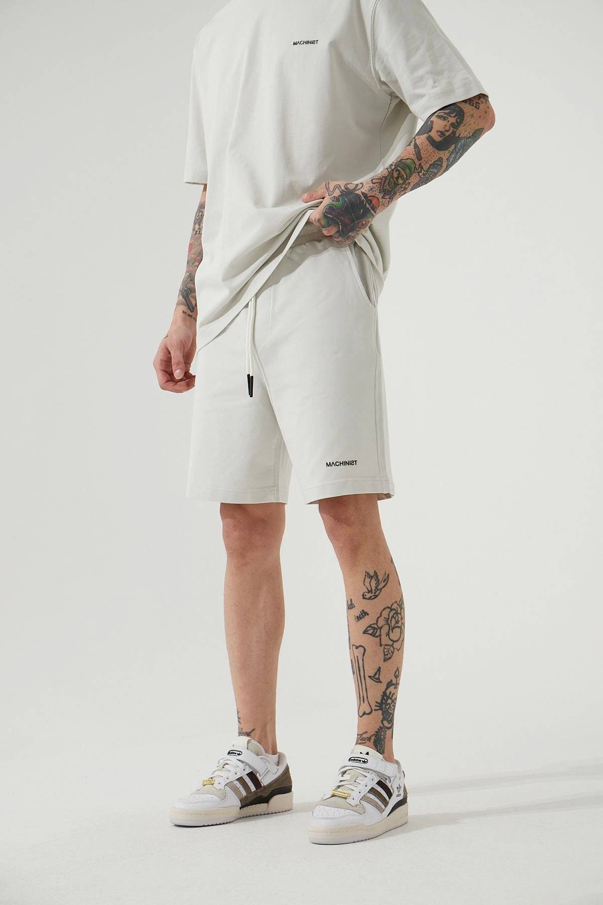 شلوارک ساده خاکستری مردانه