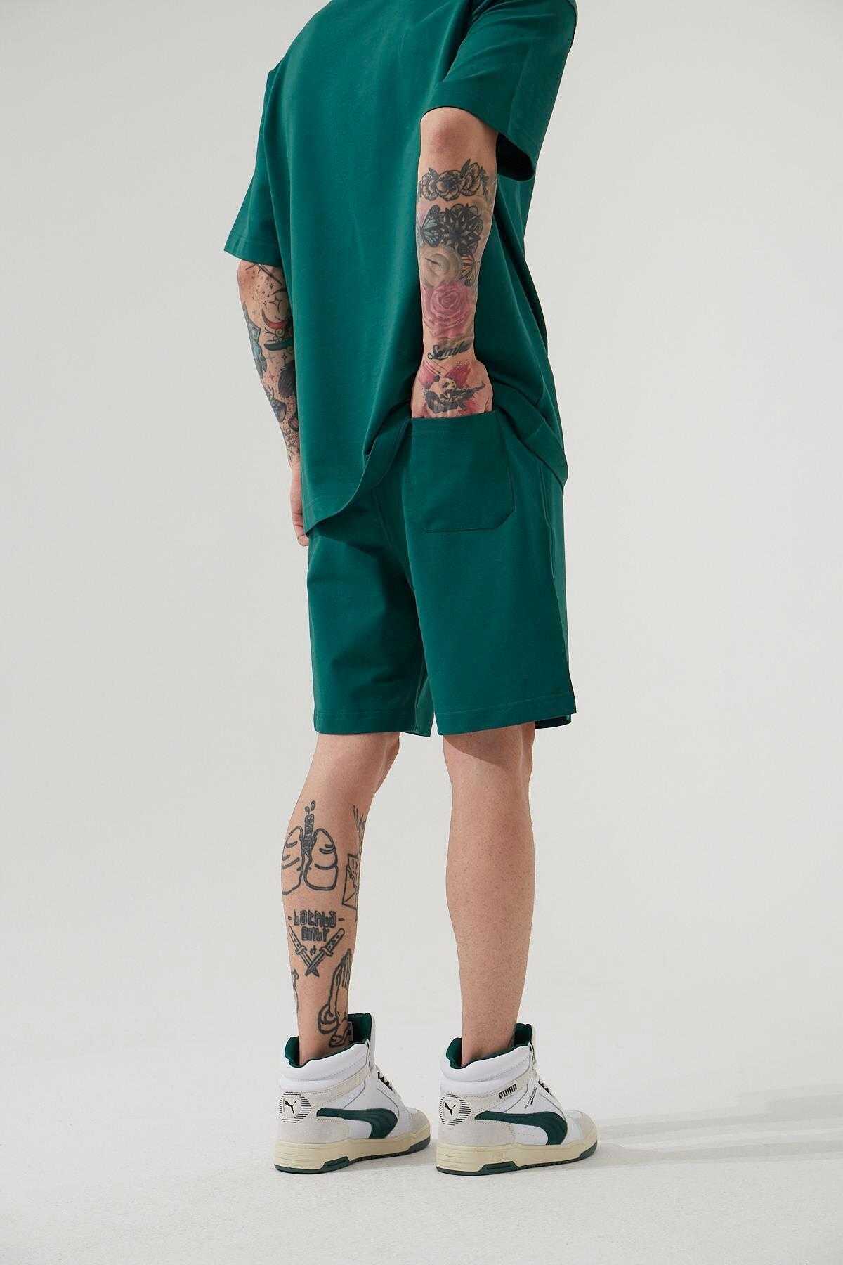 شلوارک ساده خاکستری مردانه