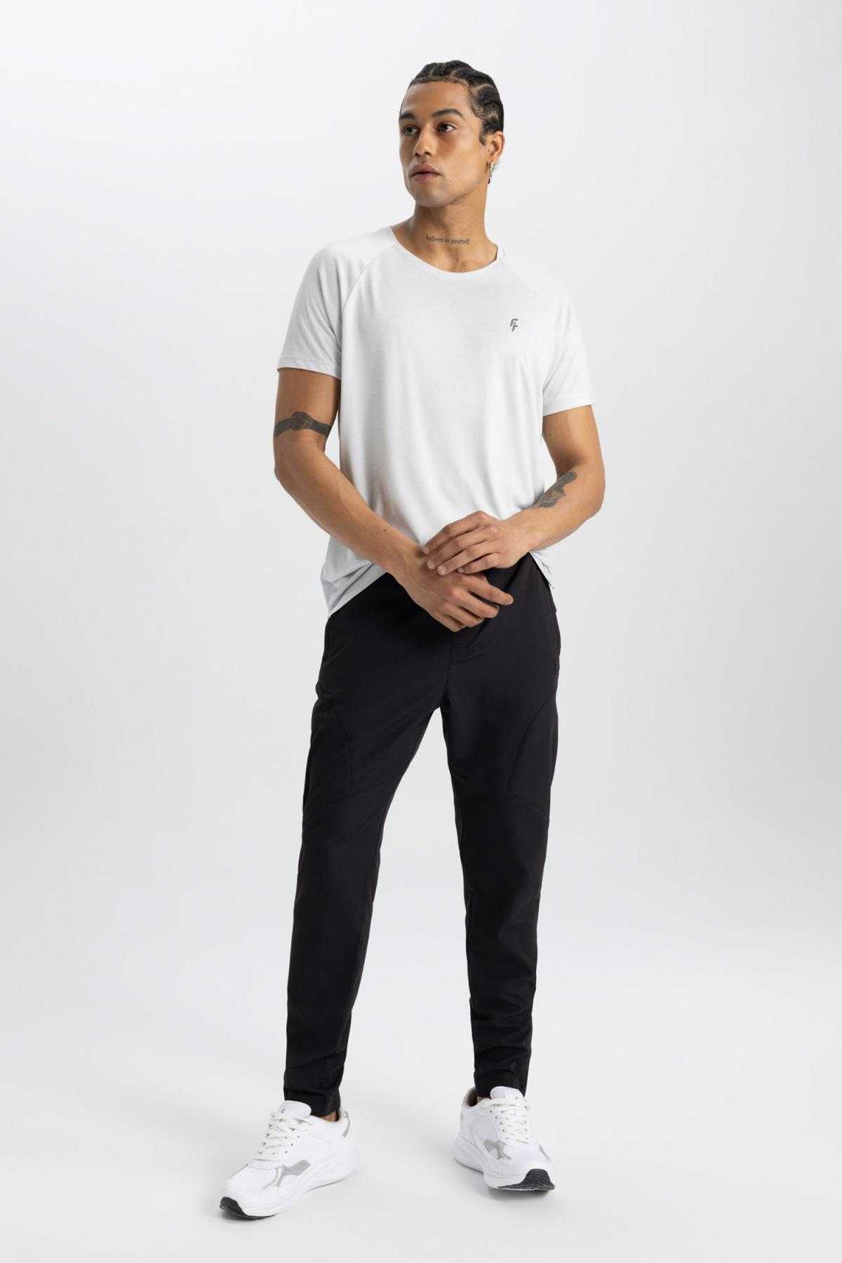 DeFactoFit Slim Fit دو جیب زیپ دار ساق بافته