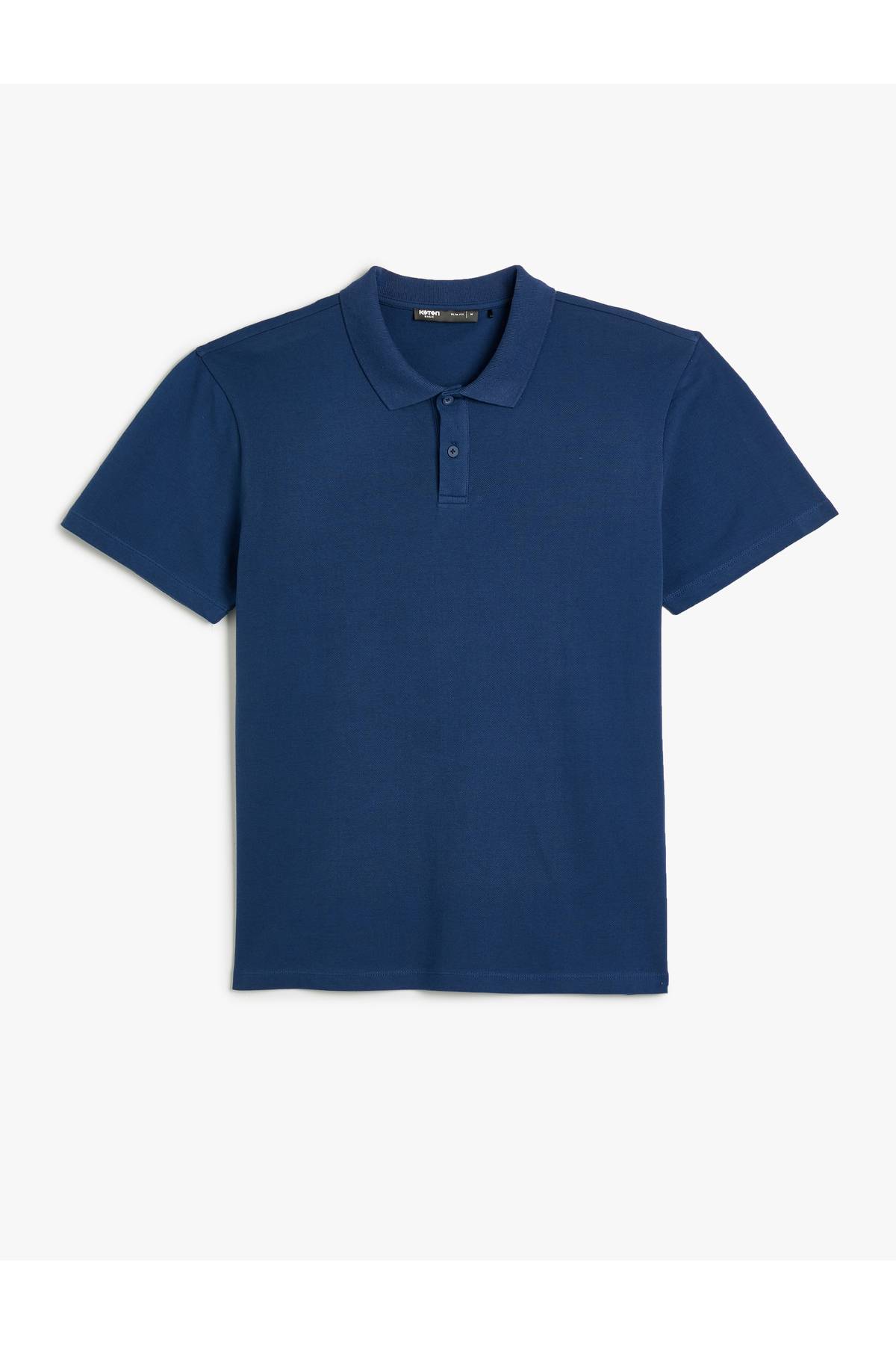 تیشرت یقه پولو آستین کوتاه دکمه دار باریک