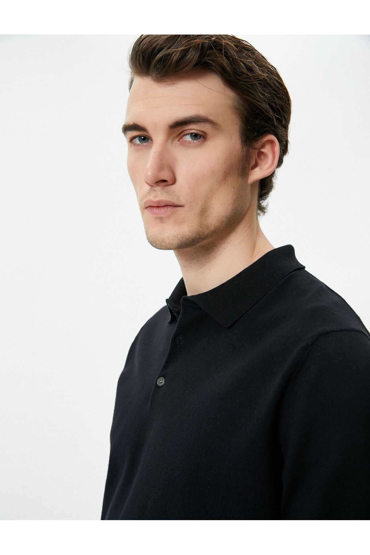 ژاکت بافتنی یقه پولو ژاکت آستین کوتاه