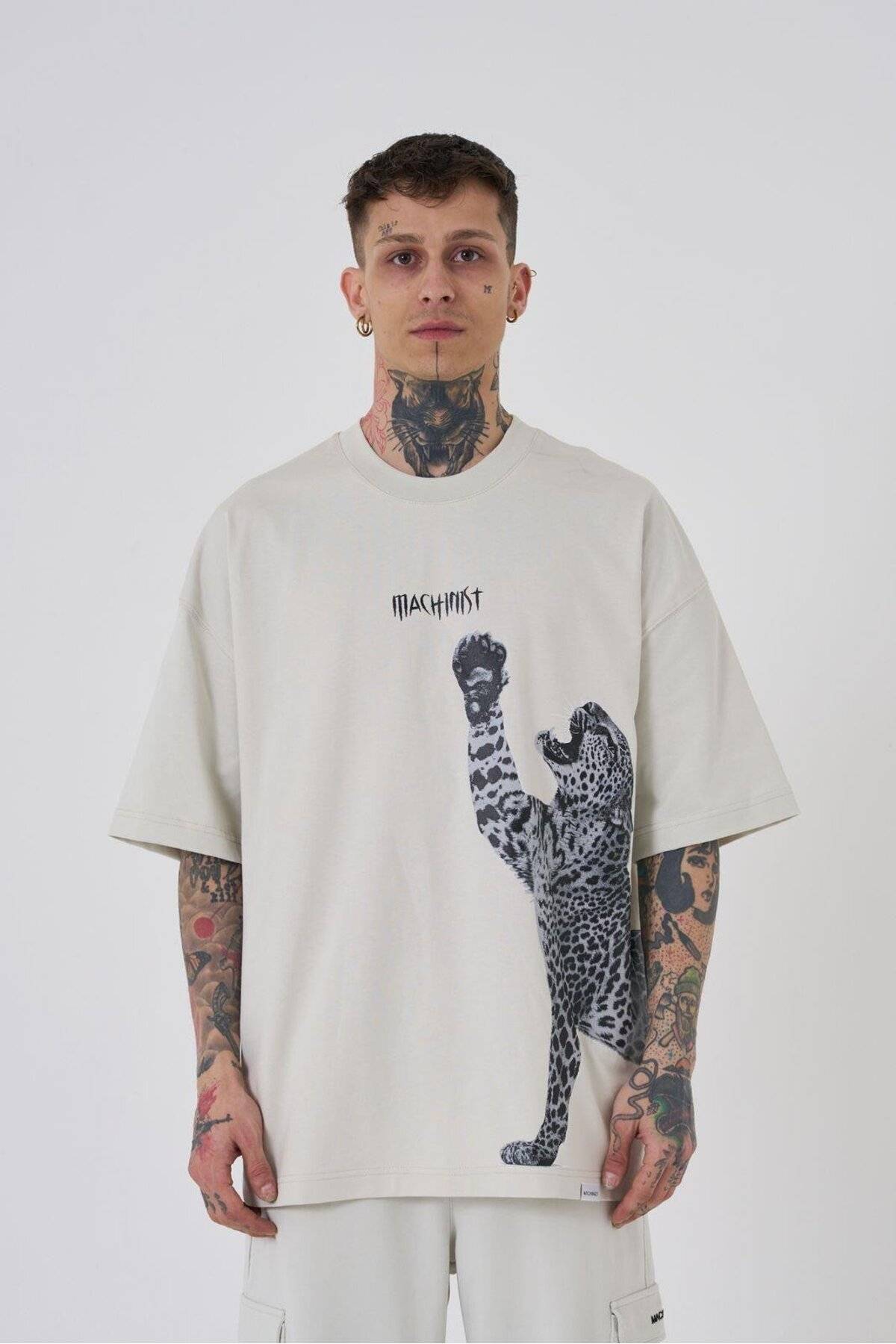 تیشرت مردانه طرح پلنگی سایز سبز روشن