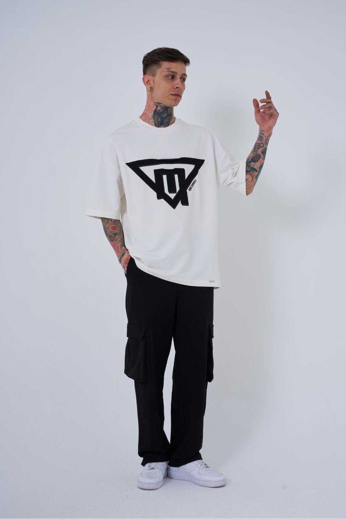 تیشرت مردانه سه گانه قهوه ای چاپ شده