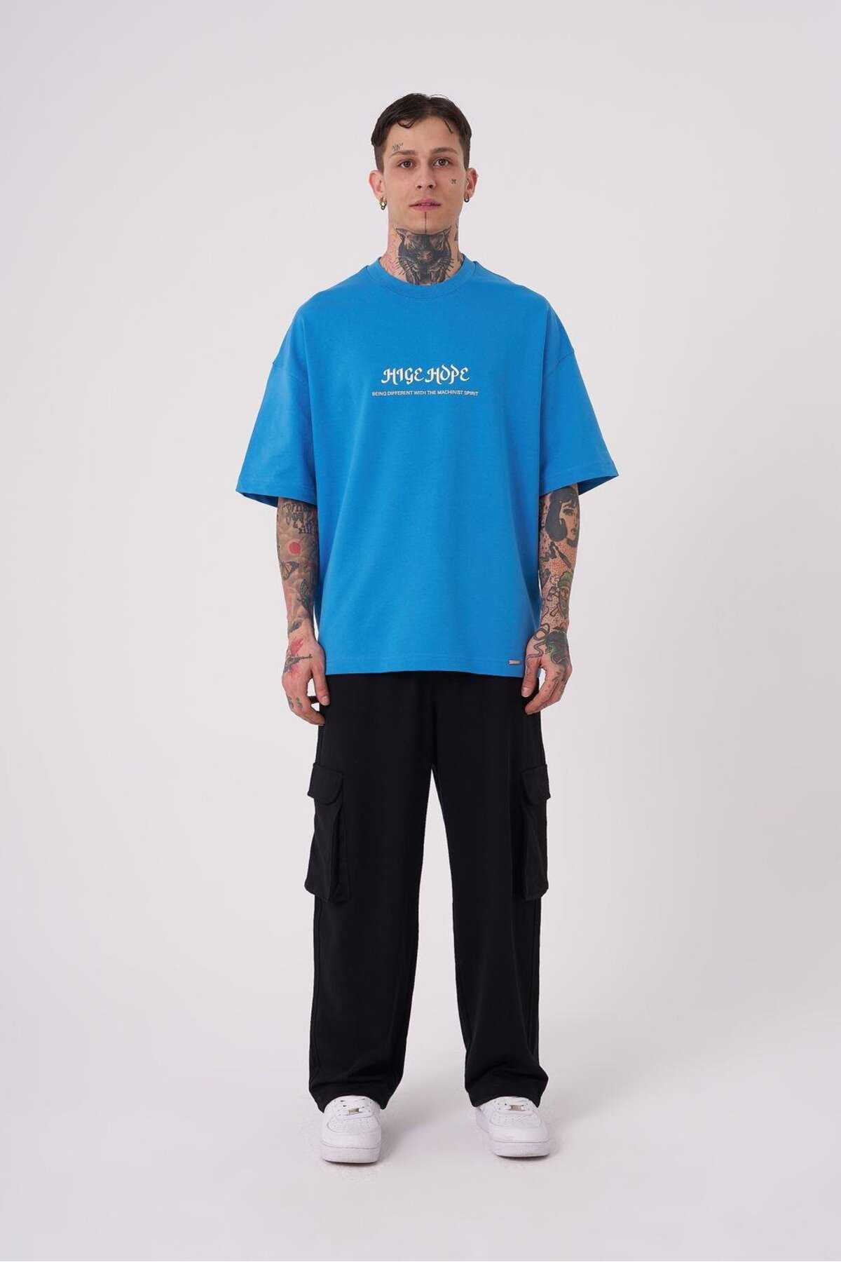 تیشرت اکرو سایز بزرگ مردانه چاپ High Hope