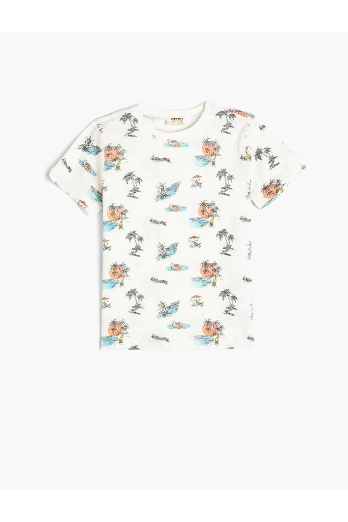 تیشرت سفید پسرانه - 4skb10303tk